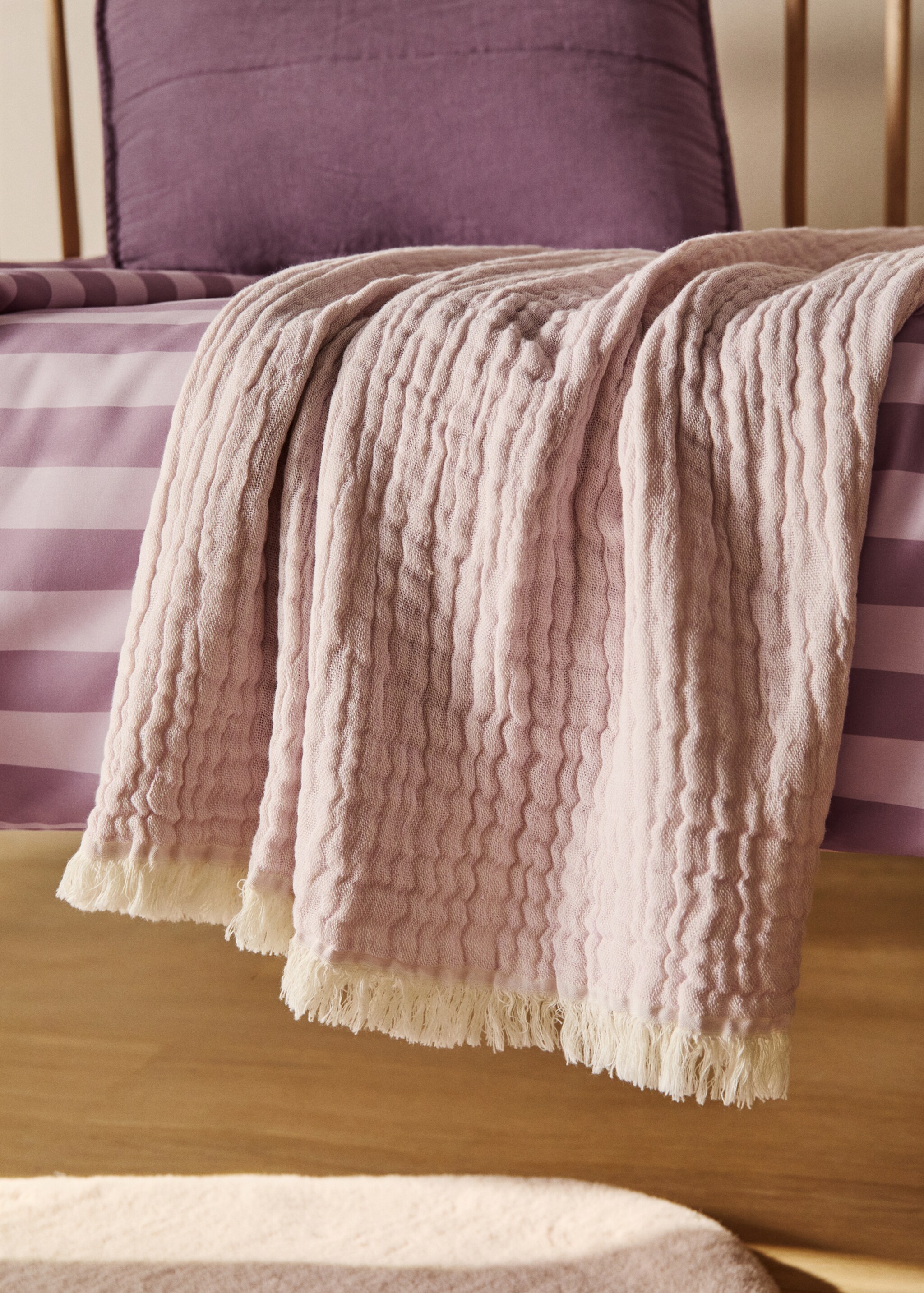 Barnfilt i bomullsväv - Allmän bild, Lila. Ref: 87083656-00.