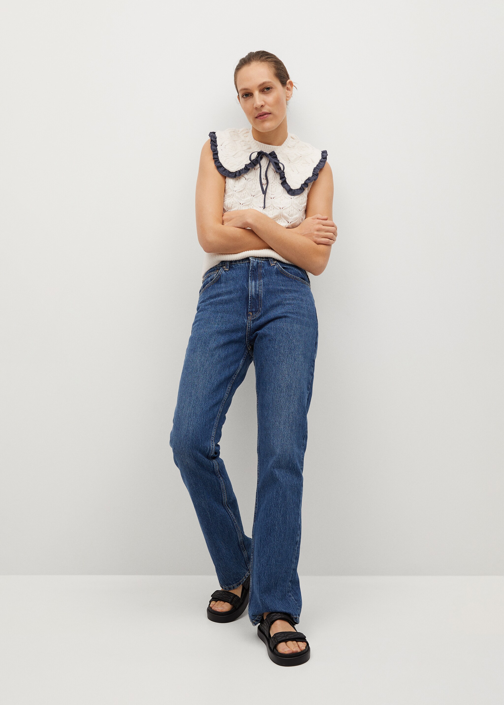 Vesta s odnímatelným límečkem stylu babydoll - Celkový náhled