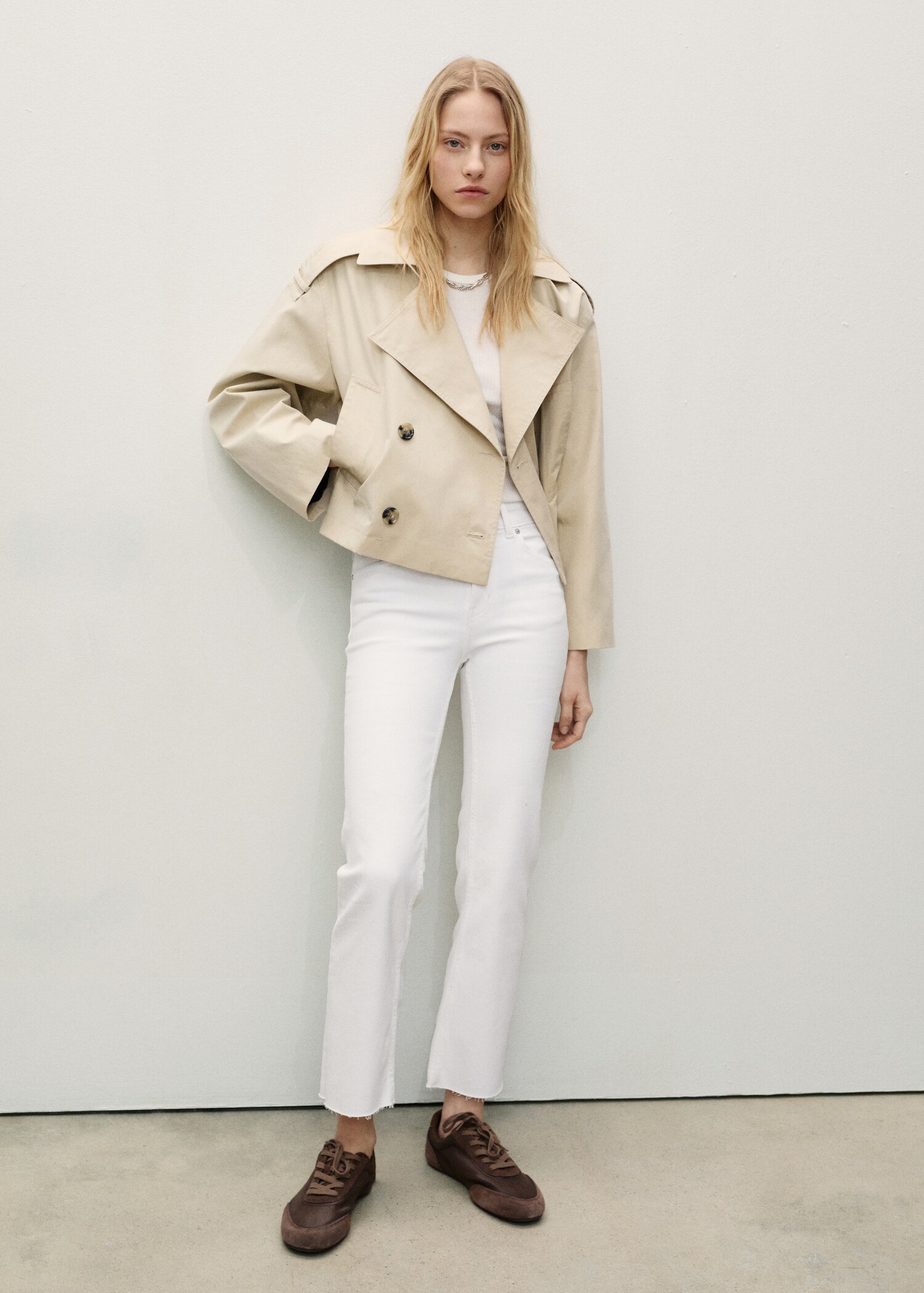 Sienna flared cropped jeans - General plane