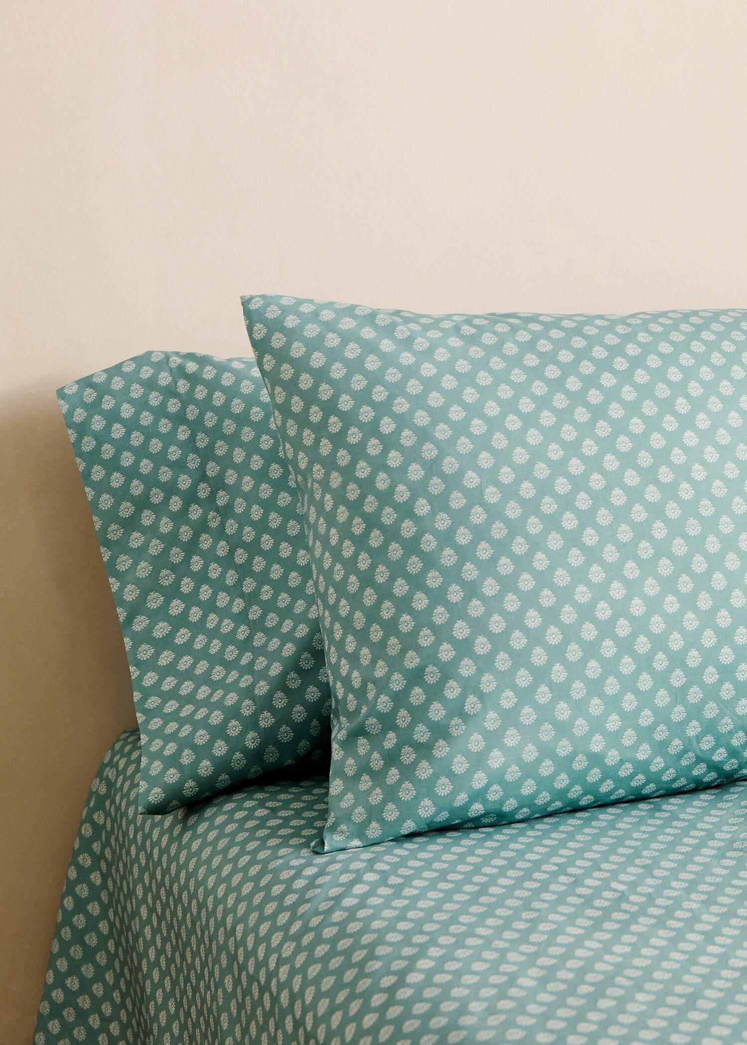 Cotton percale children's pillowcase with small flower 45x110 cm - General plane