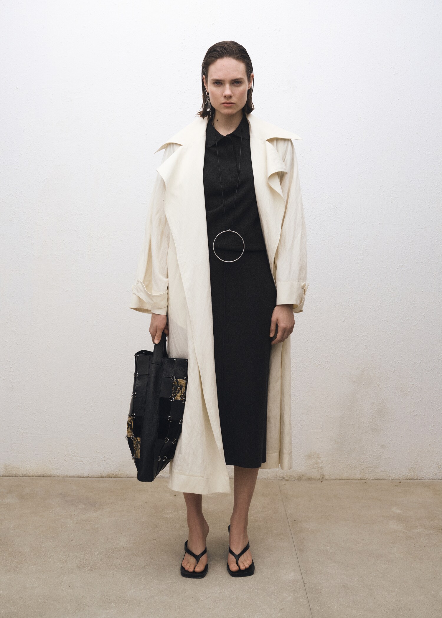 Wool-blend polo-neck sweater - General plane