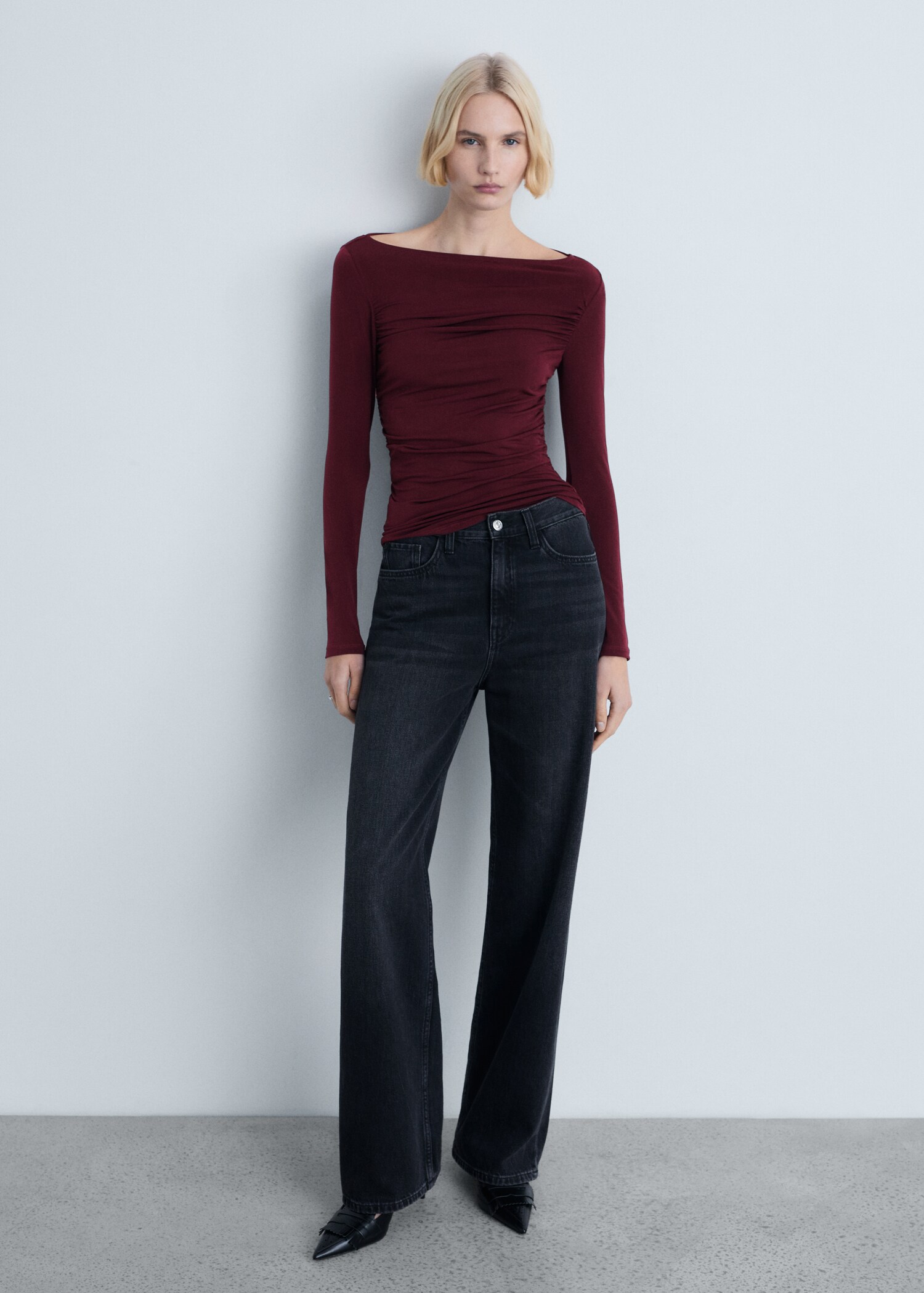 Draped fitted t-shirt - General plane