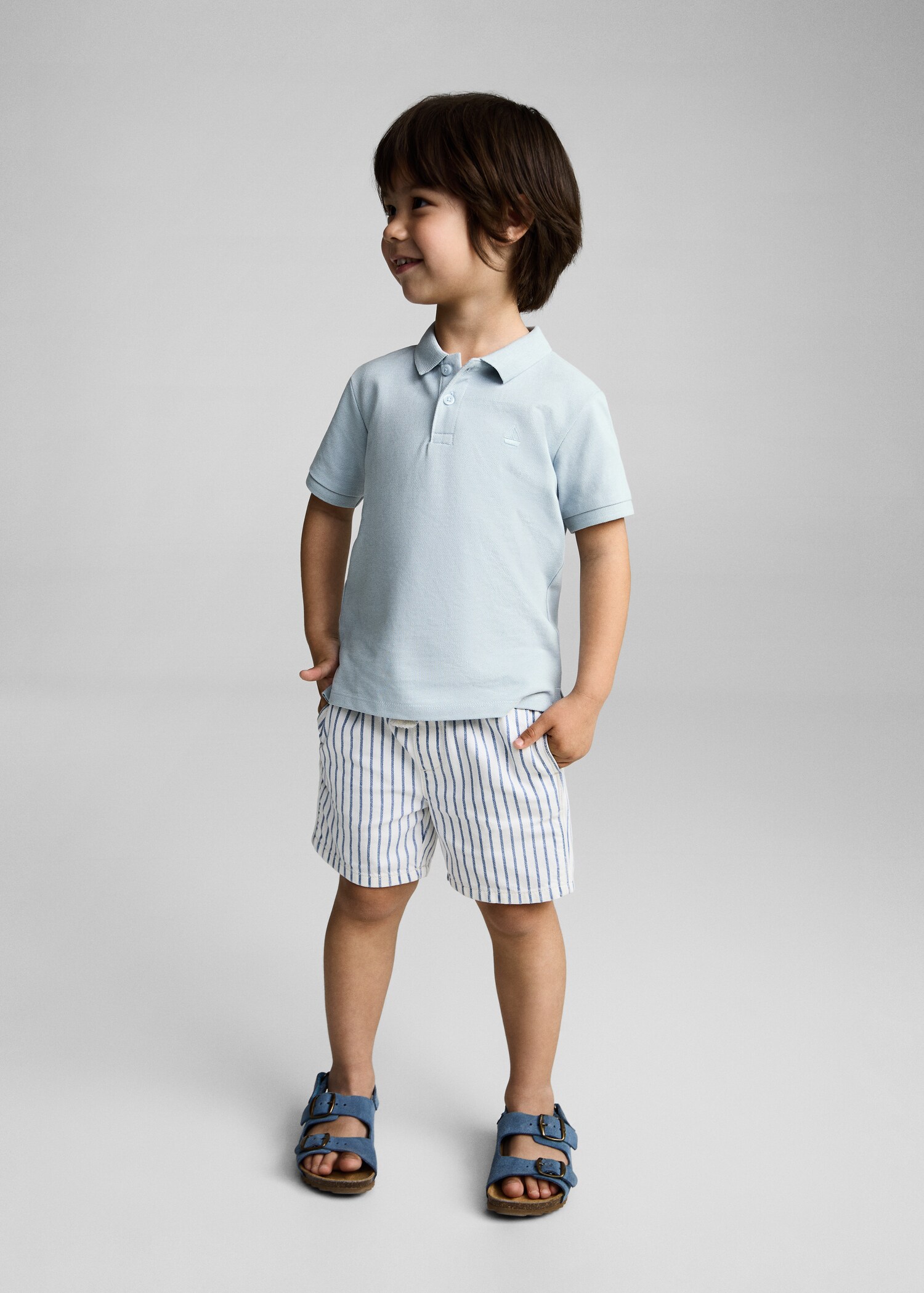 Gebreid poloshirt met korte mouw - Overzichtstekening