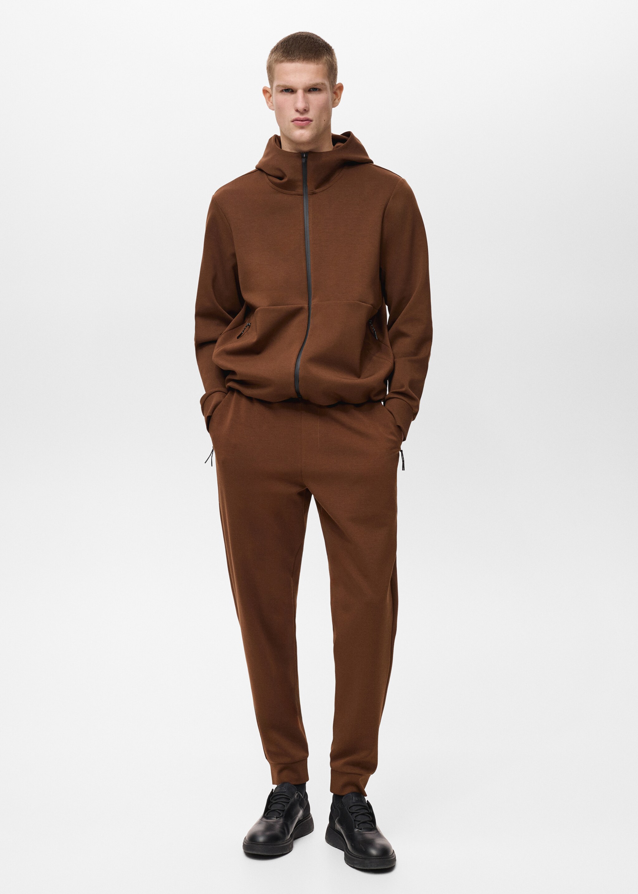 COOLMAX® hooded sweatshirt - General plane, Burnt Orange. Ref: 87084405-00.