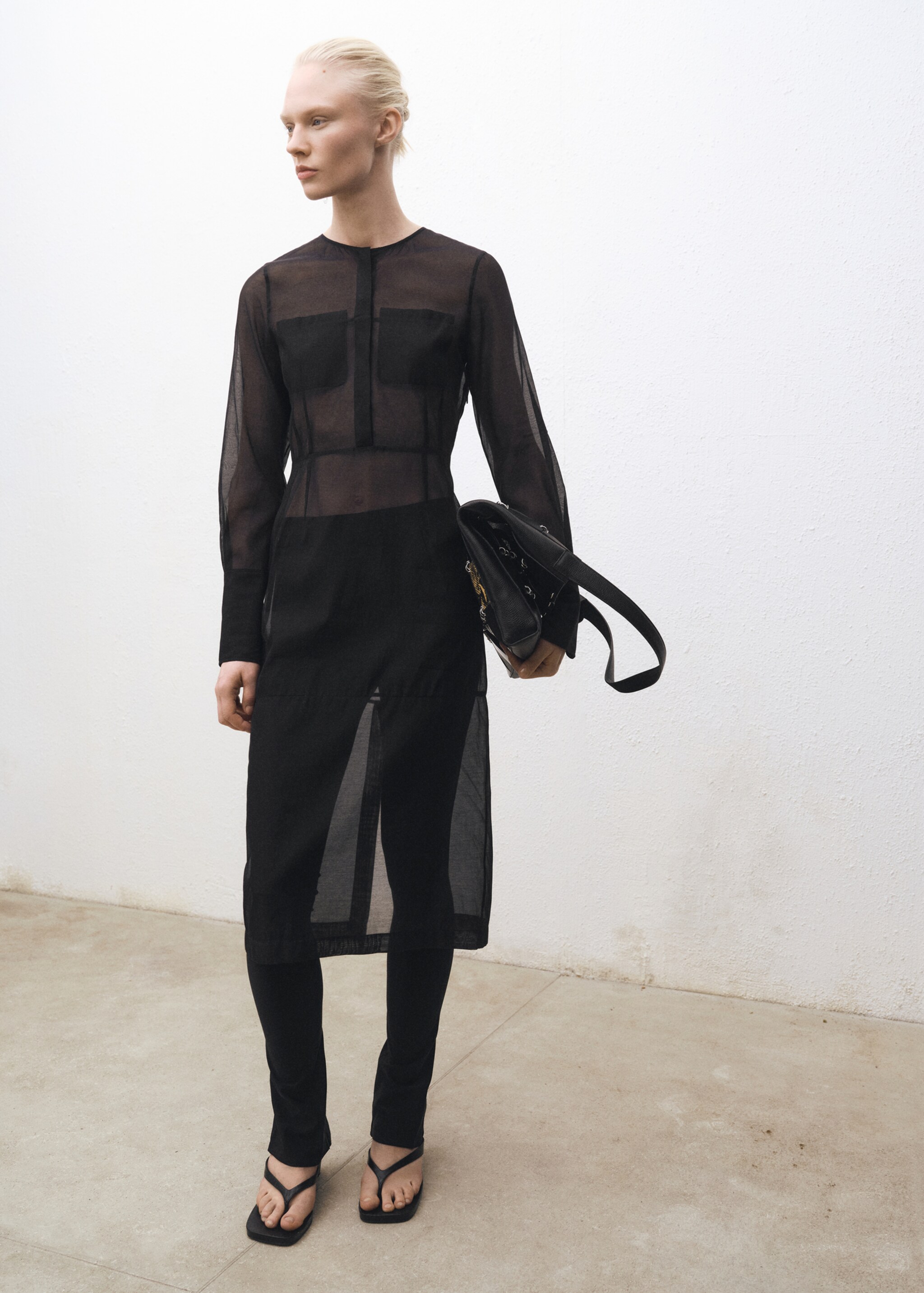 Leggings with zip - General plane, Black. Ref: 87084420-00.