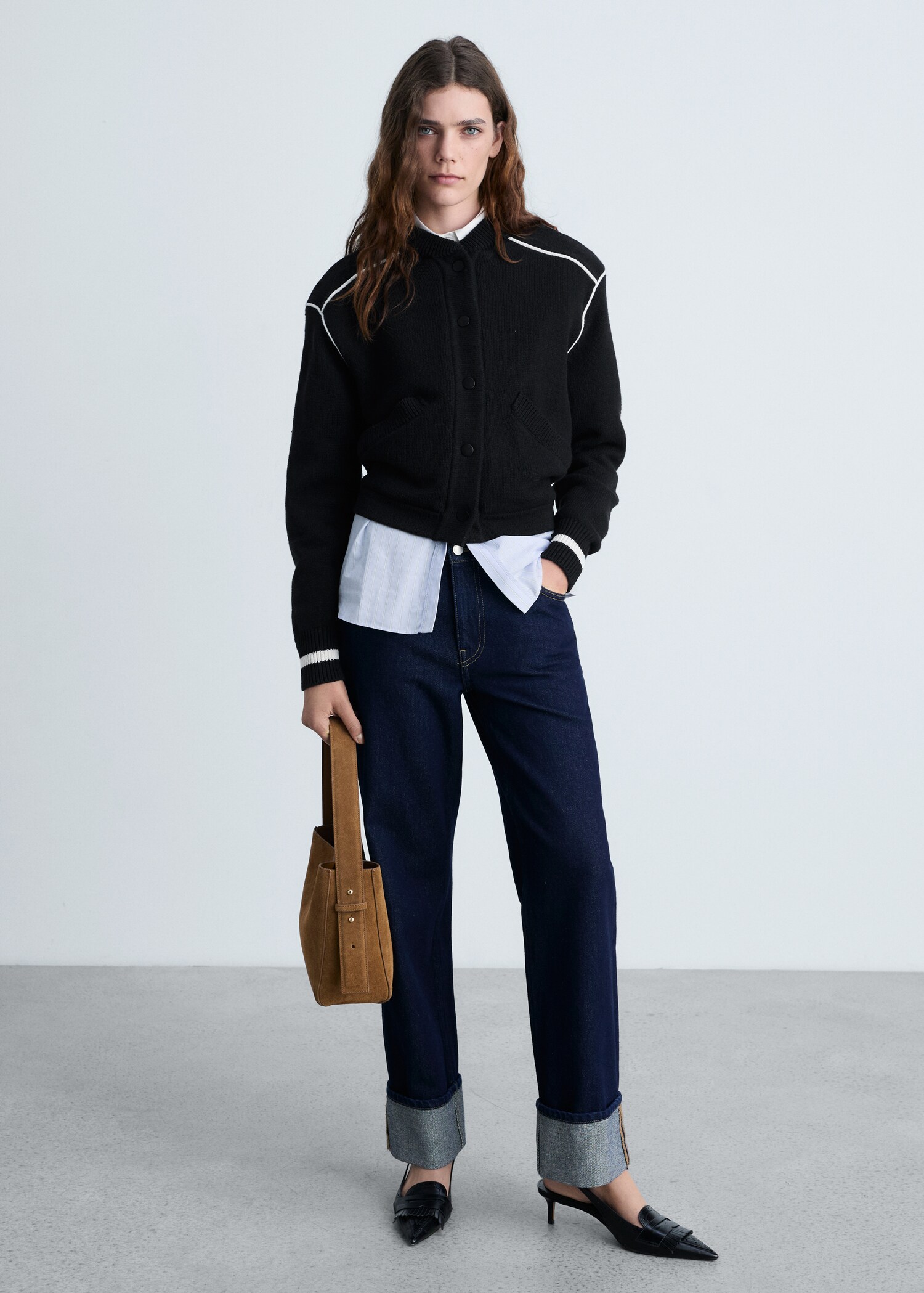 Veste bomber maille - Plan général