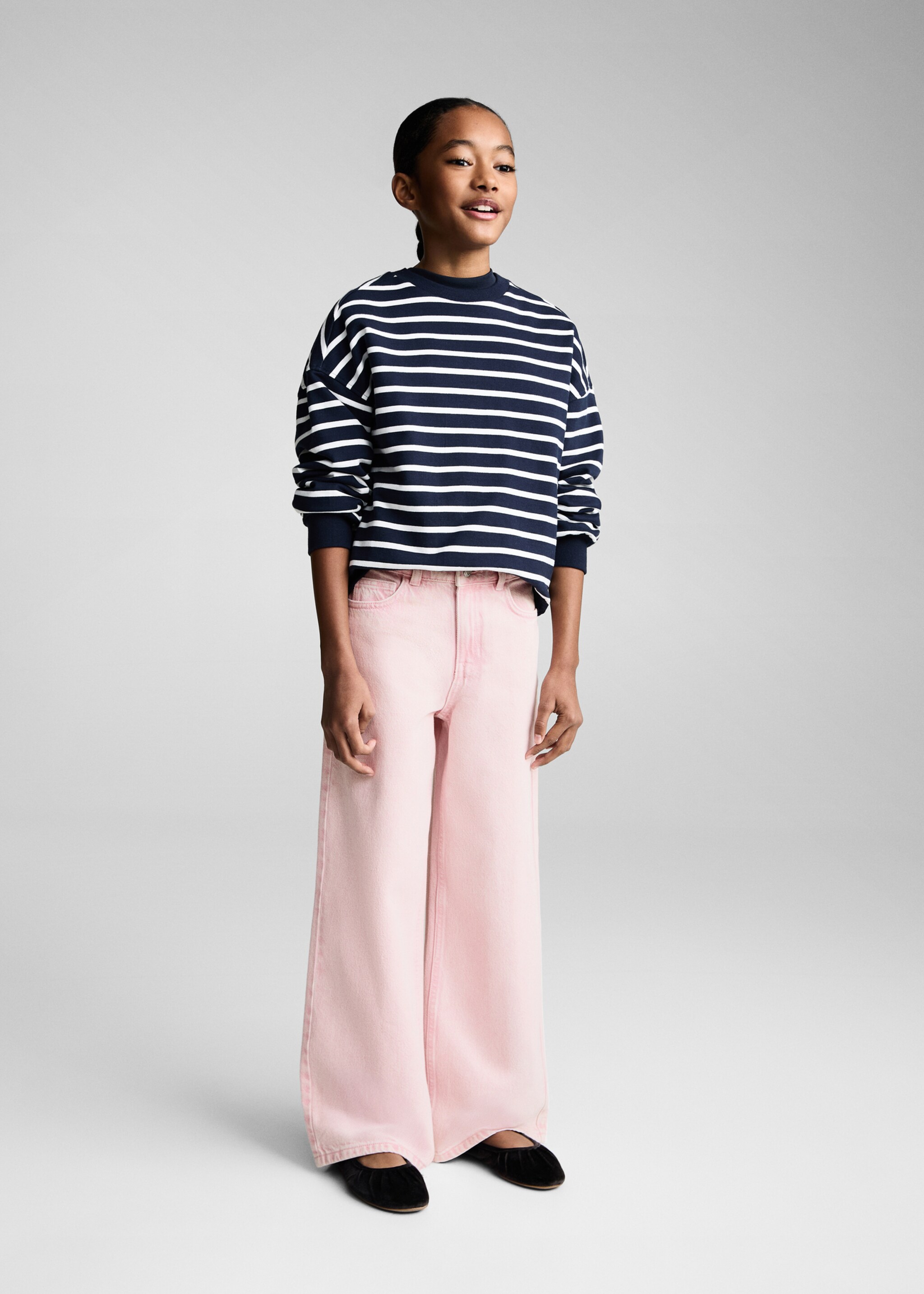 Jeans wide leg - Plano general, Rosa. Ref: 87085138-00.