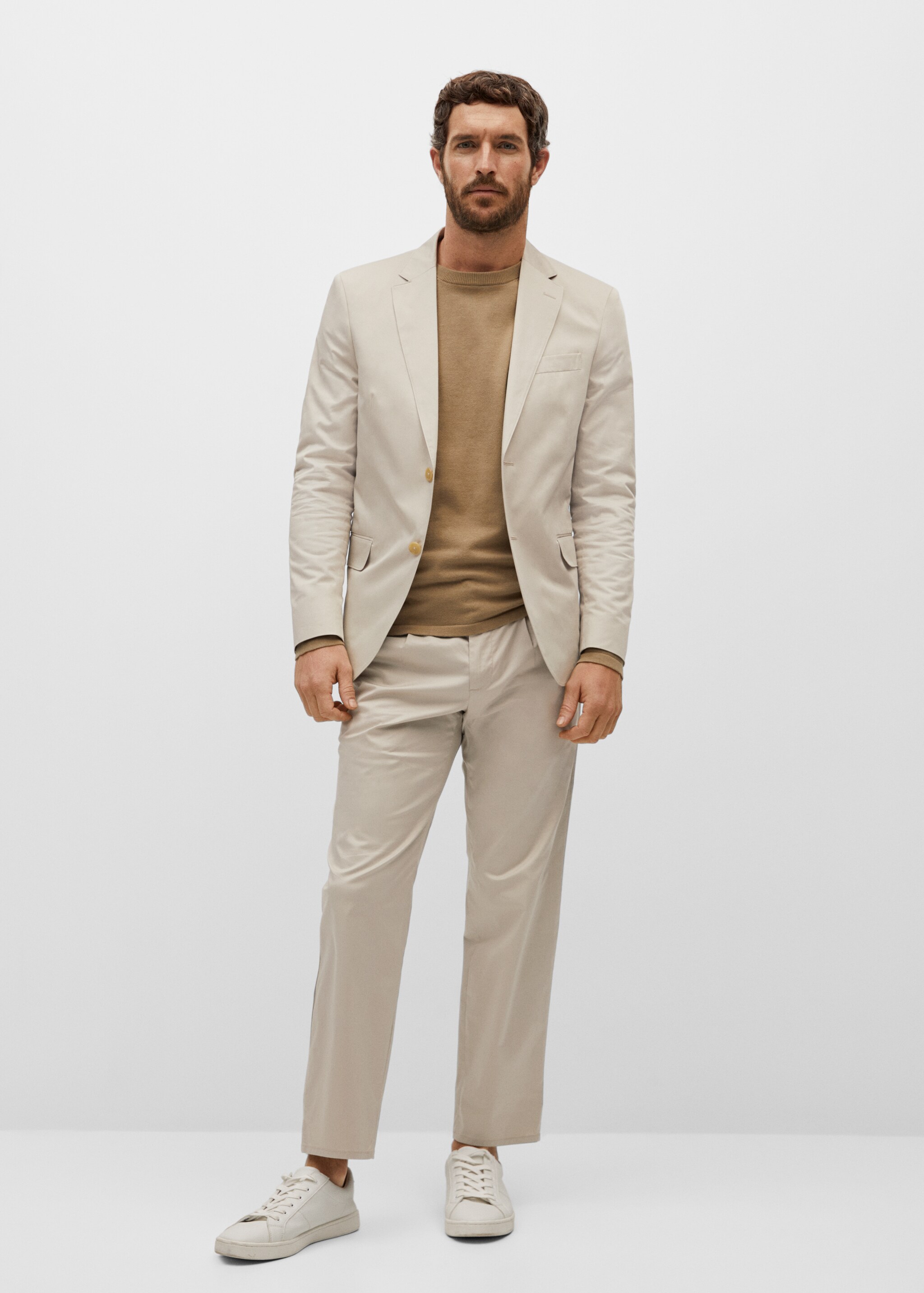 Americana slim fit algodón  - Plano general