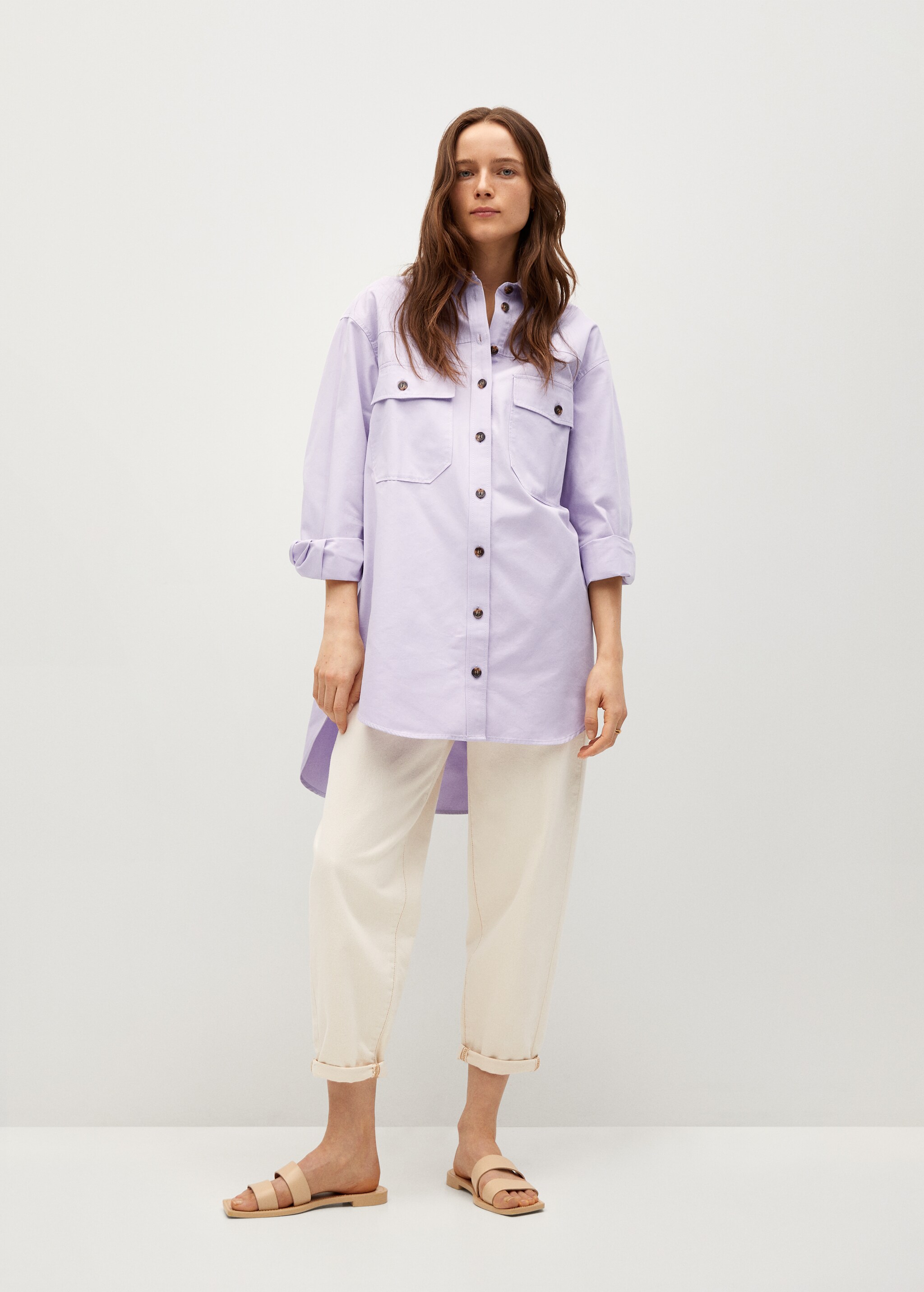 Sobrecamisa lyocell bolsillos - Plano general