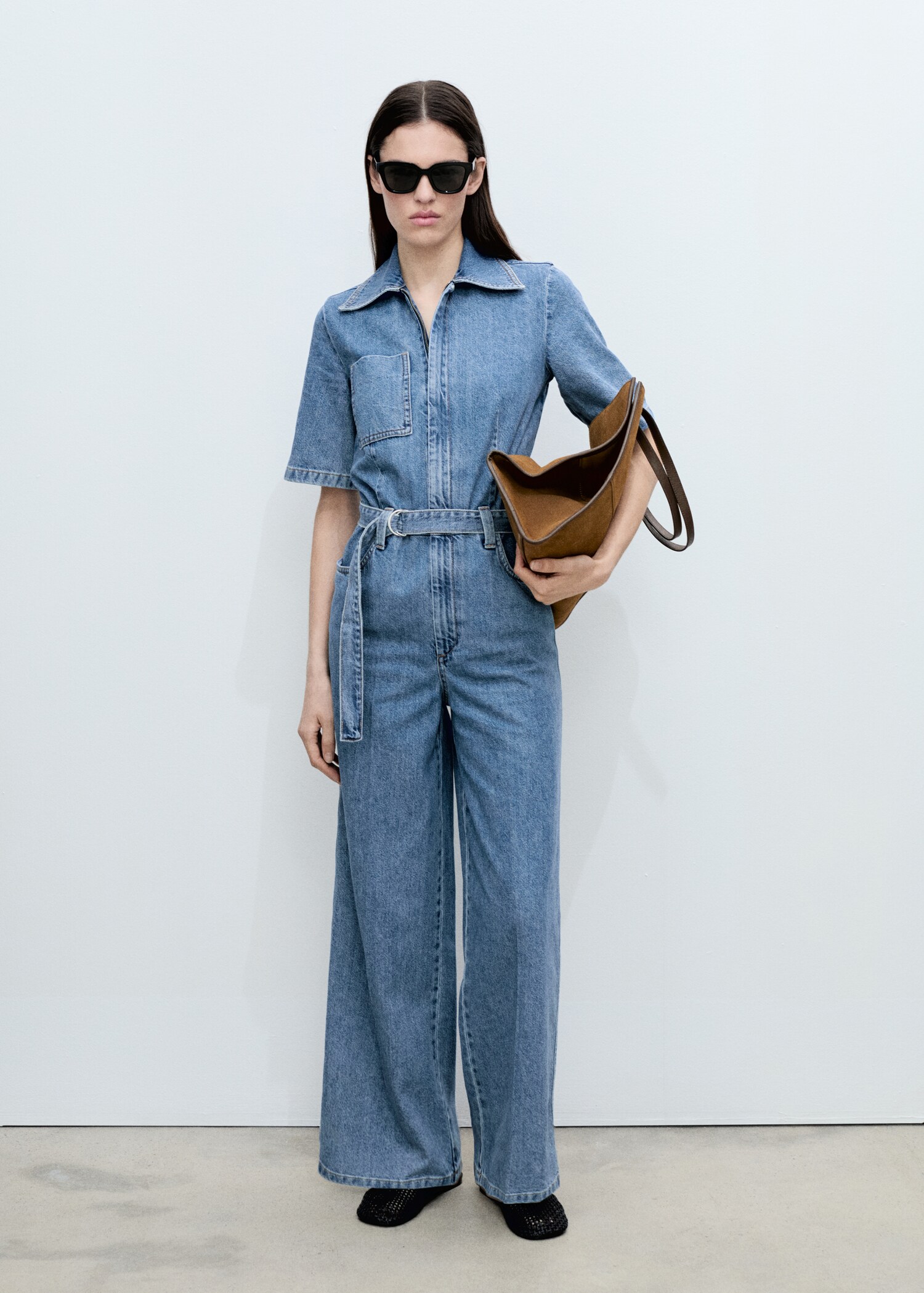 Denim jumpsuit belt - General plane