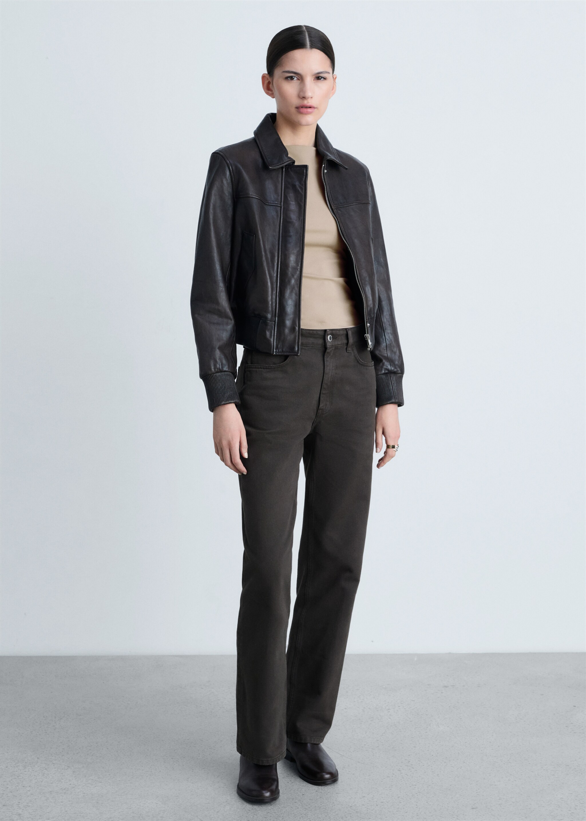 Top bretelles col bateau - Plan général, Marron clair/pastel. Ref: 87085746-00.