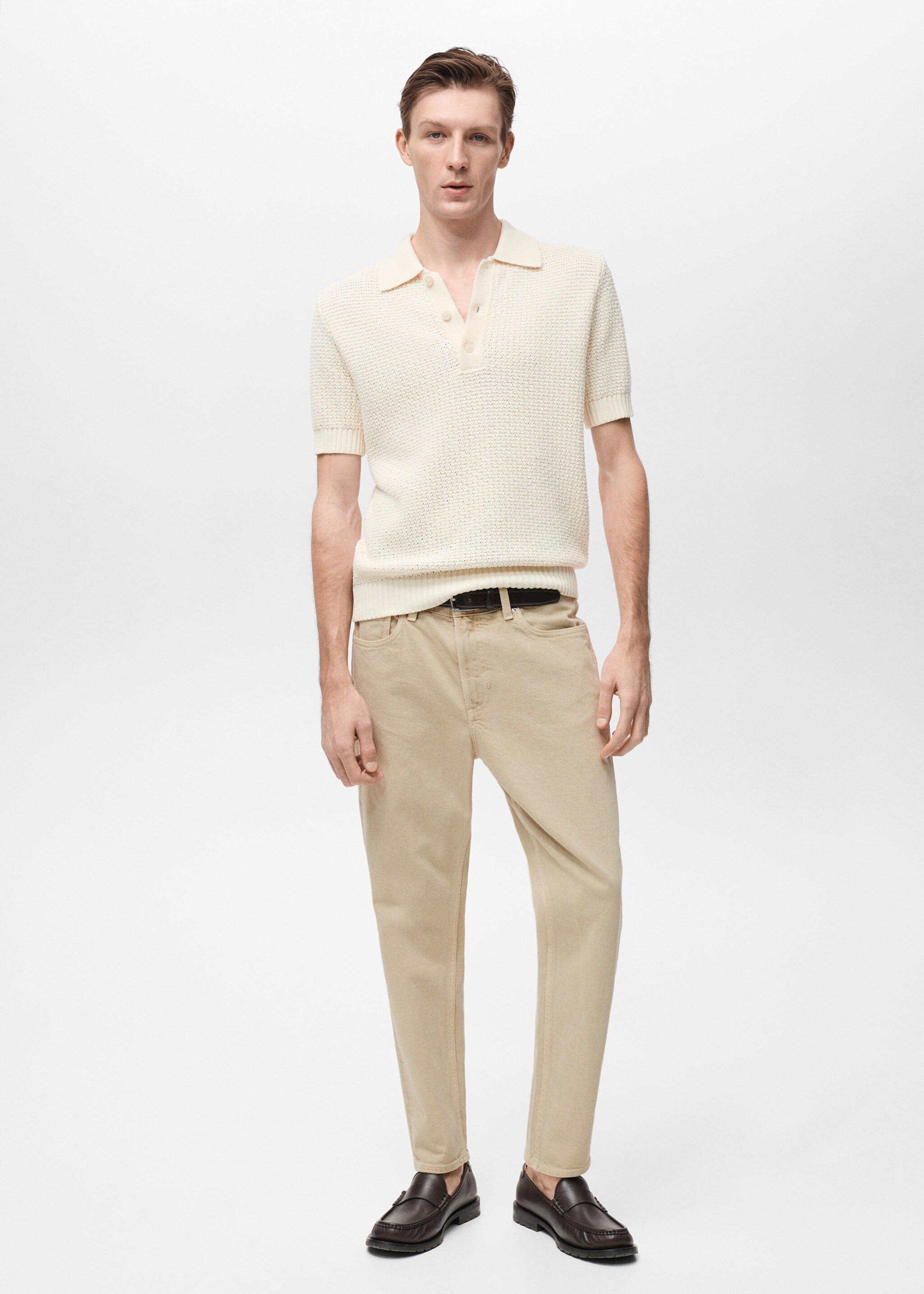 Tapered Fit-Jeans Ben - Allgemeine Ansicht, Beige. Ref: 87085917-00.