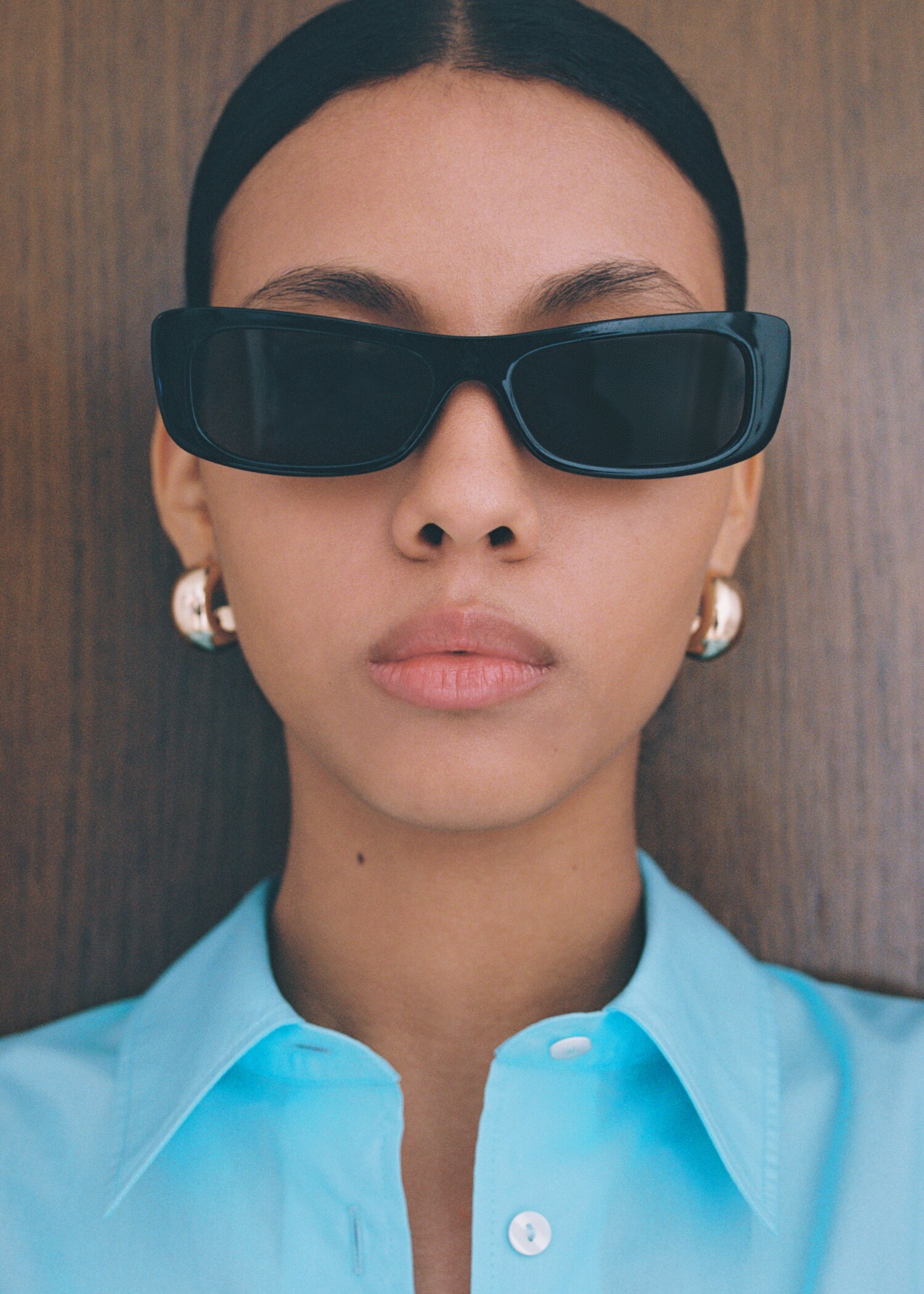 Sonnenbrille mit viereckiger Brillenfassung - Allgemeine Ansicht