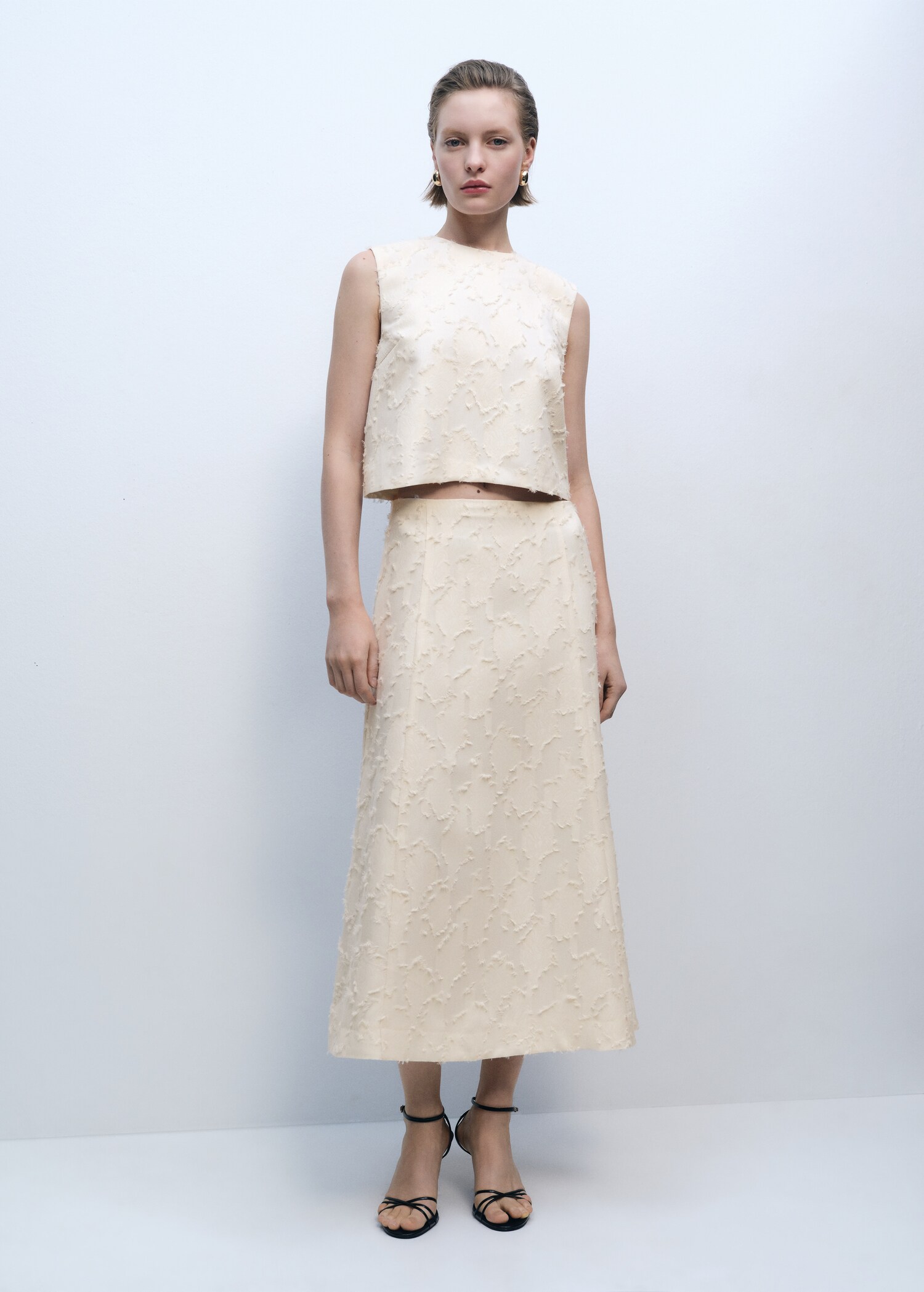 Textured crop top - General plane