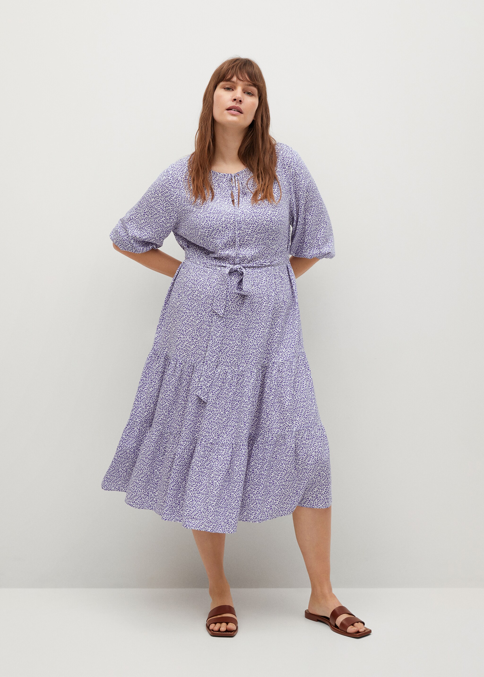 Flowy flower printed dress - General plane