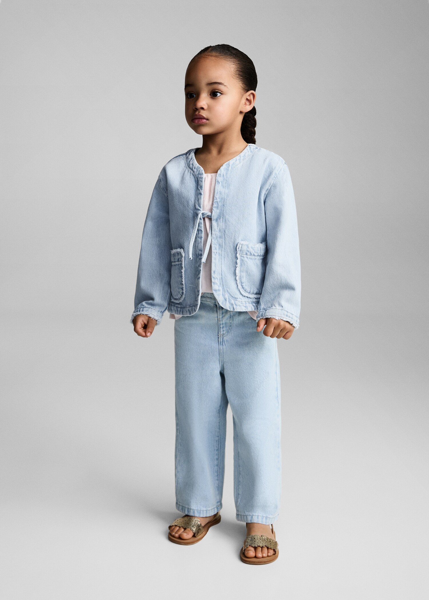 Embroidered culotte jeans - General plane