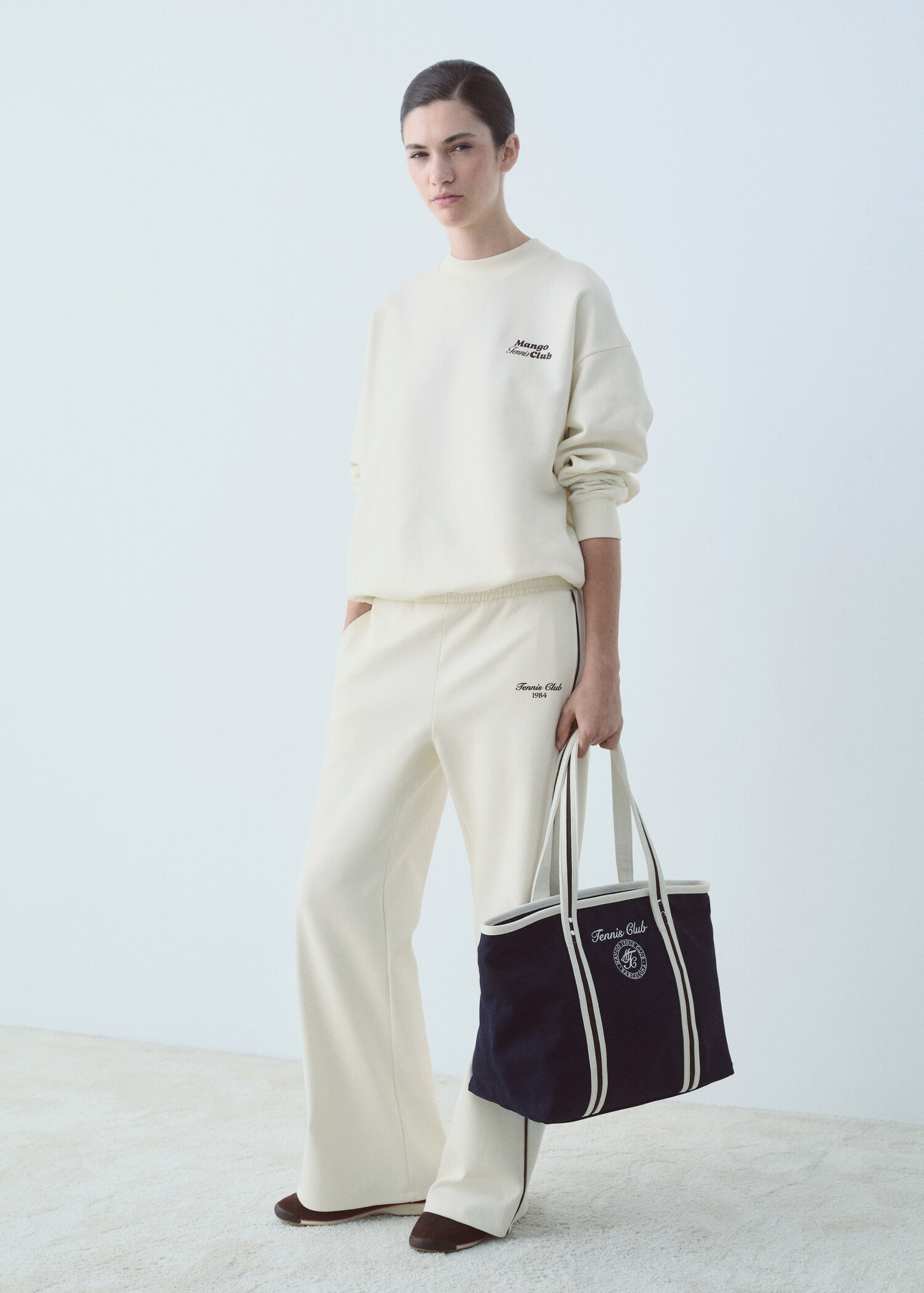 Sweat-shirt coton message imprimé - Plan général