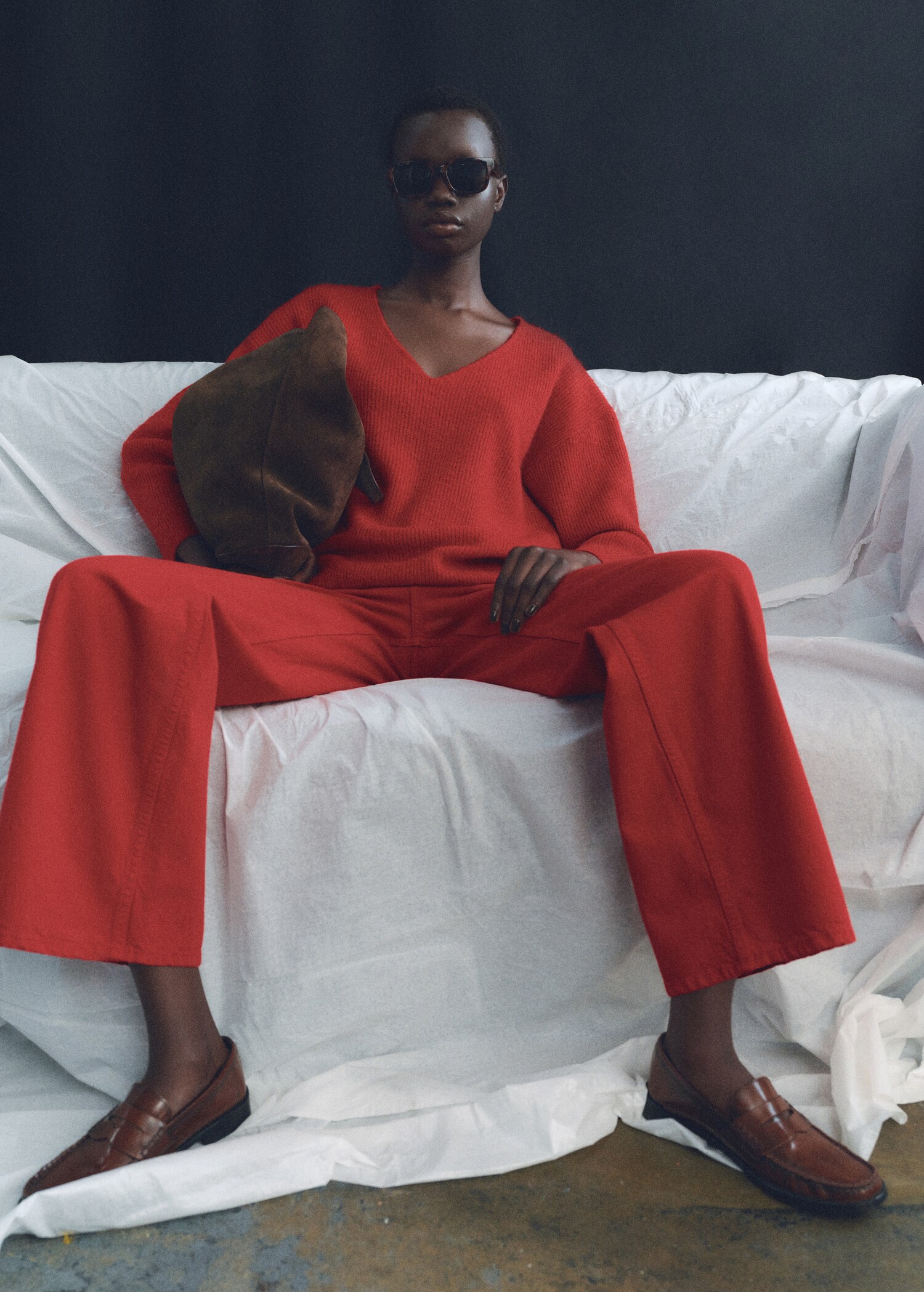 Strickpullover mit V-Ausschnitt - Allgemeine Ansicht