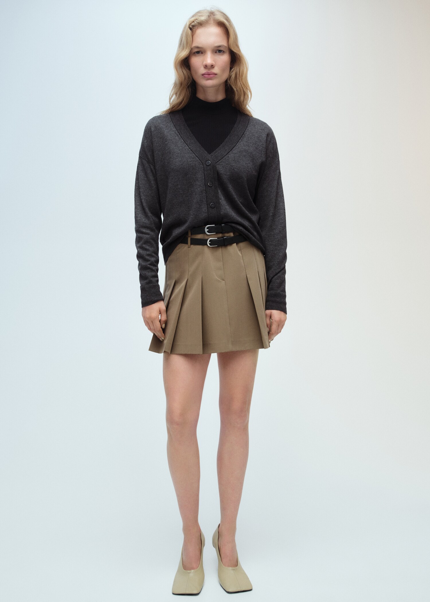 Úpletový kardigan s výstřihem do V - Celkový náhled