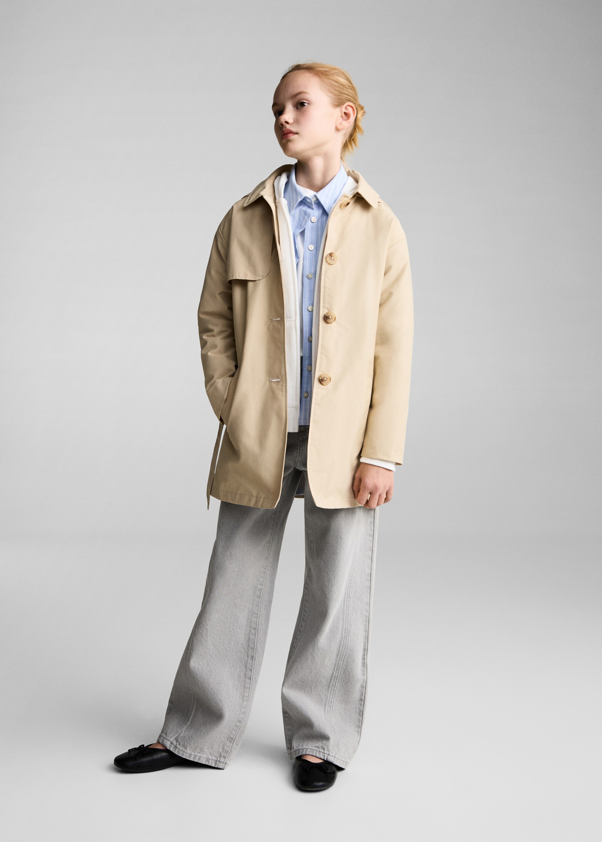 Trench mit Kapuze - Allgemeine Ansicht, Mittelbraun. Ref: 87090443-00.