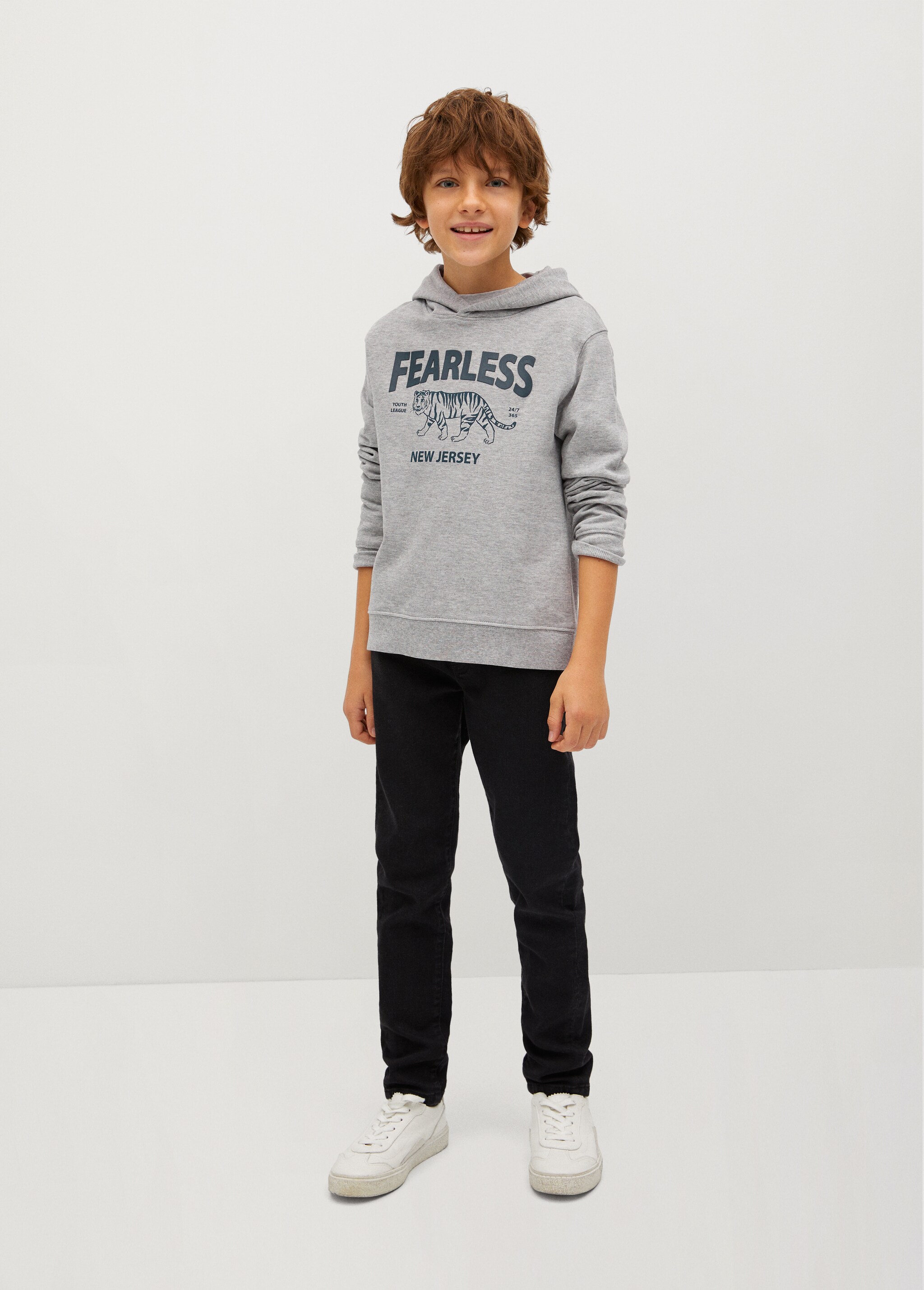 Sudadera estampada capucha - Plano general