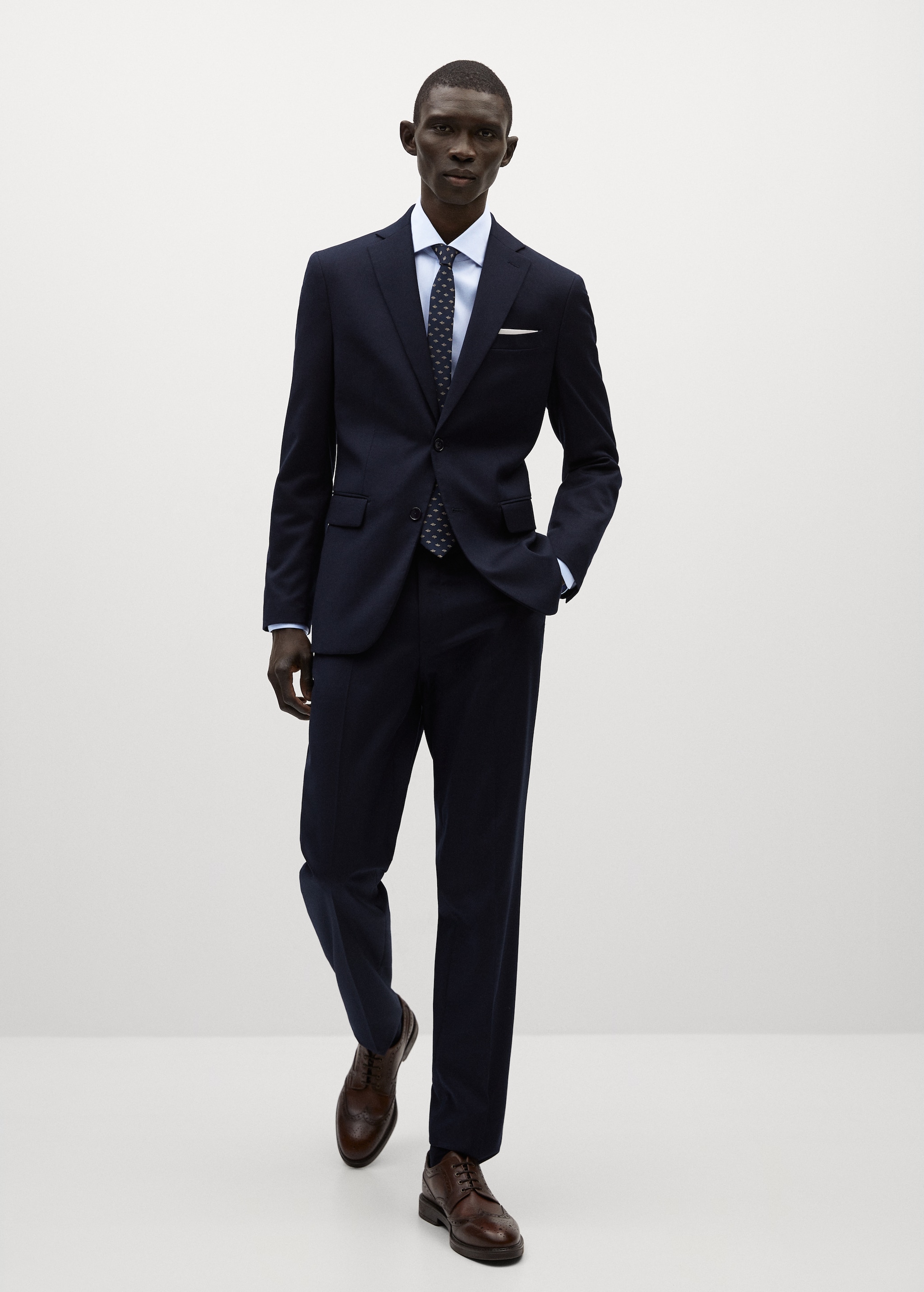 Camisa traje regular fit algodón - Plano general