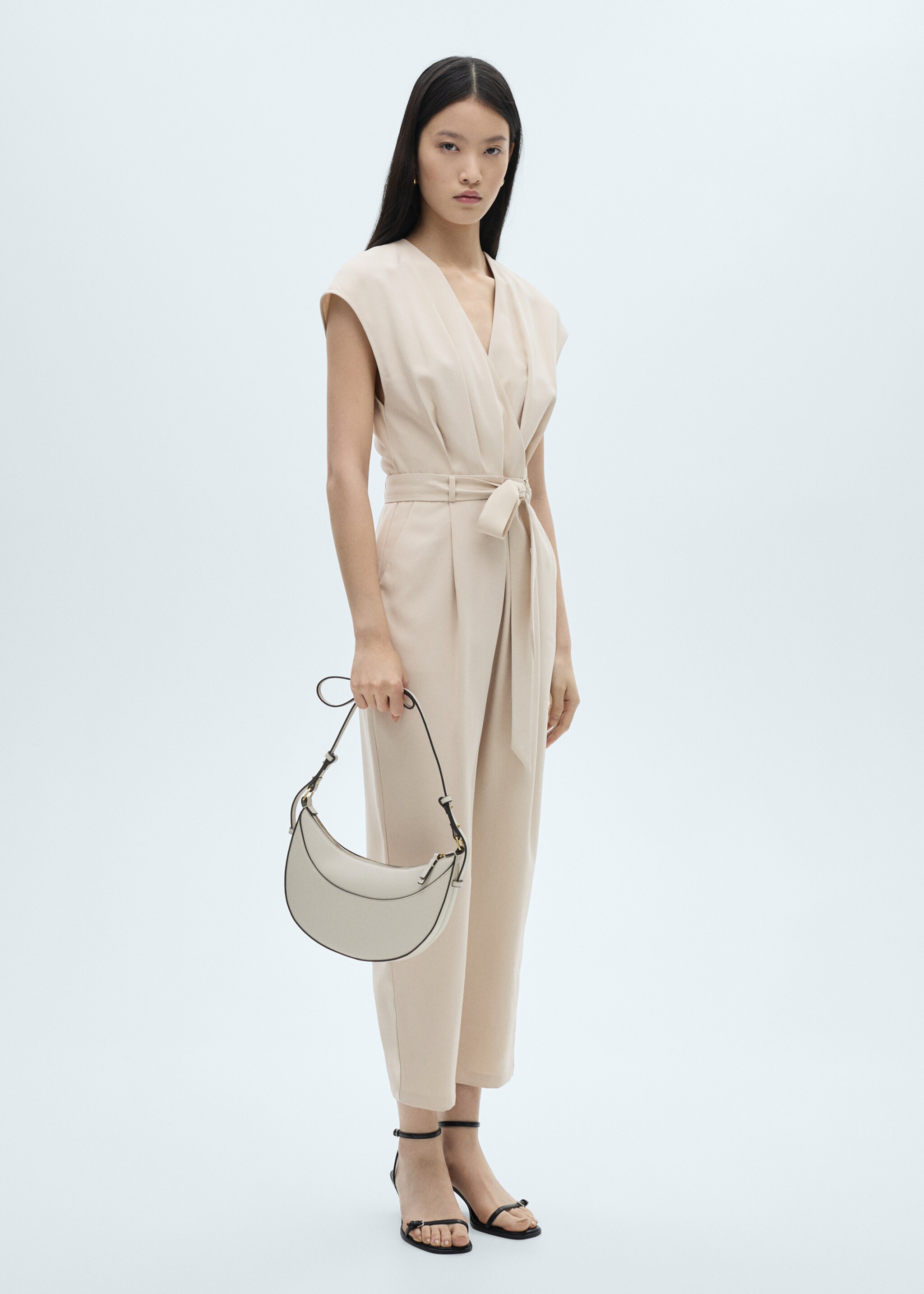 Mono cruzado cinturón - Plano general, Beige. Ref: 87090581-00.