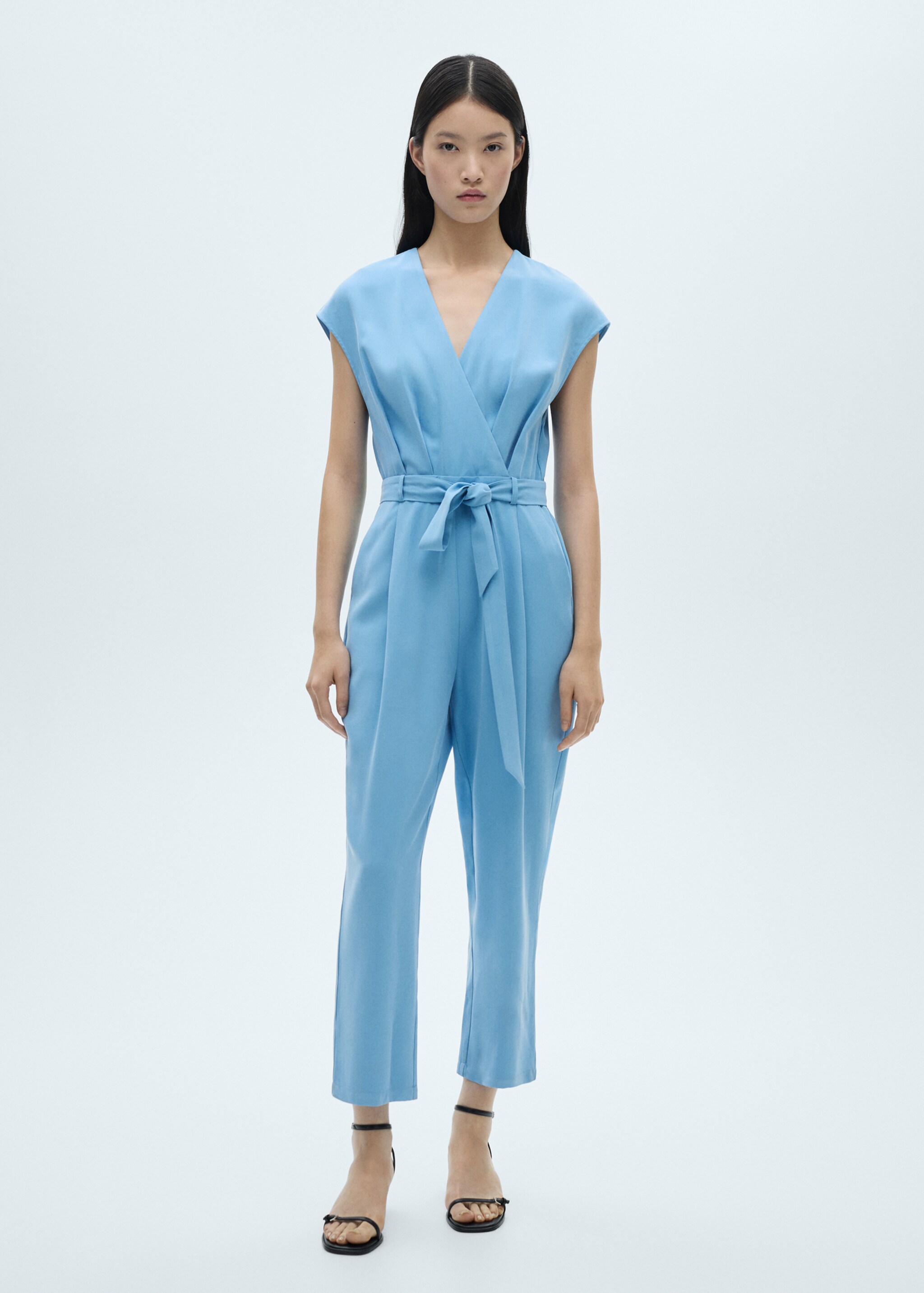 Belt wrap jumpsuit - General plane, Blue. Ref: 87090581-00.