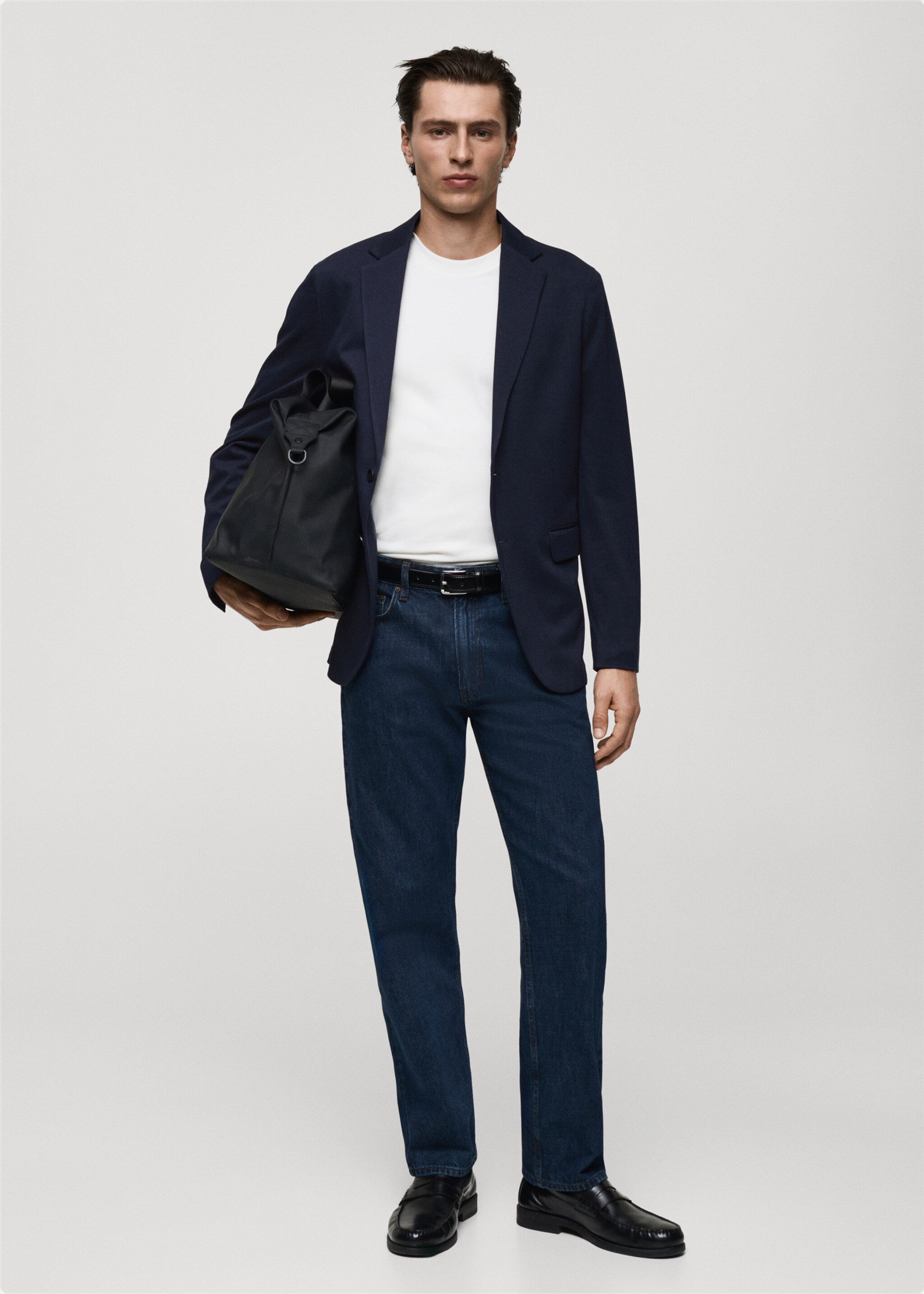 Verner slim-fit cotton jacket - General plane, Dark Navy. Ref: 87090592-00.