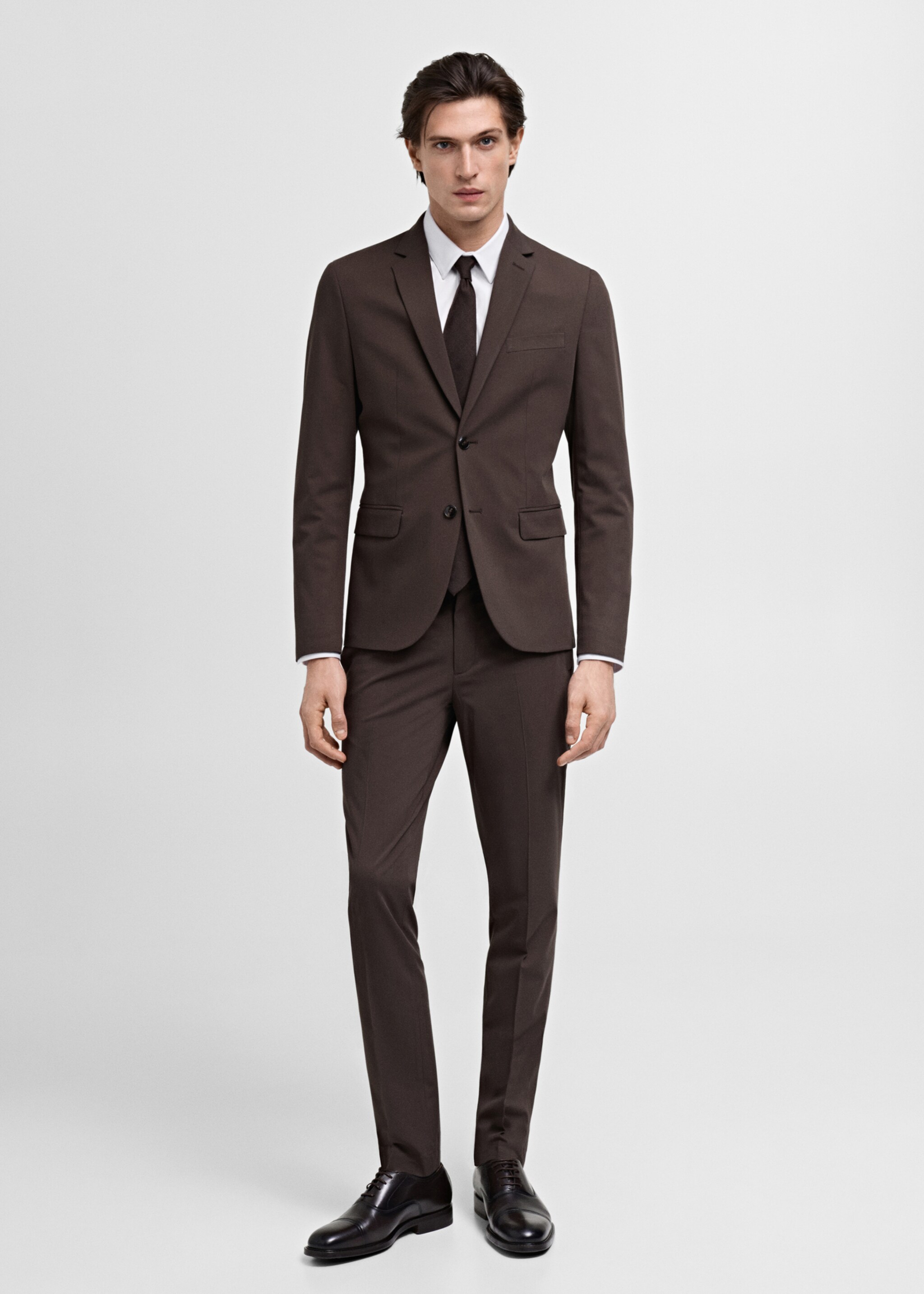 Slim fit cotton suit shirt - General plane, White. Ref: 87090600-00.