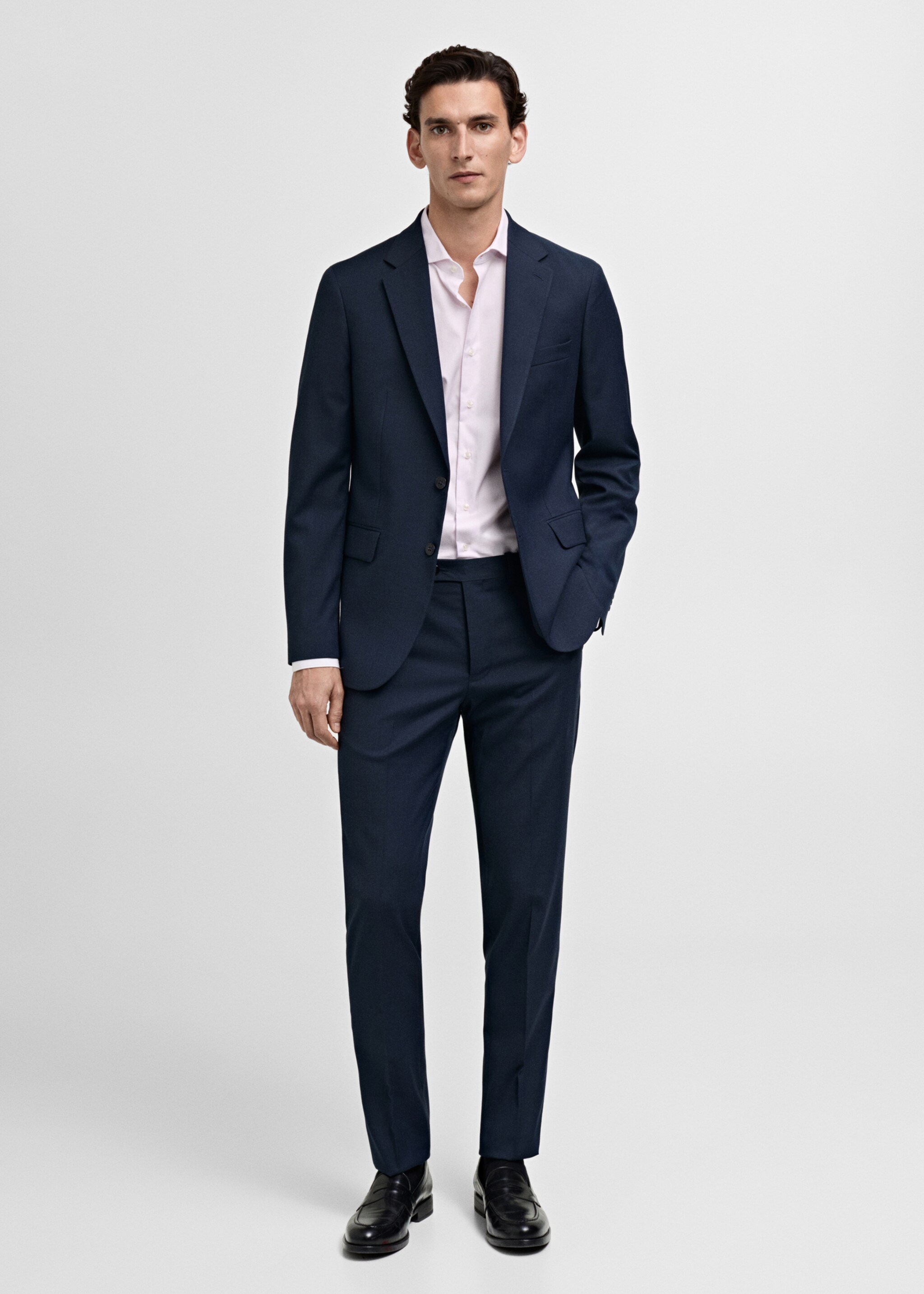 Slim Fit-Anzughemd aus 100 % Baumwolle - Allgemeine Ansicht, Rosa. Ref: 87090606-00.