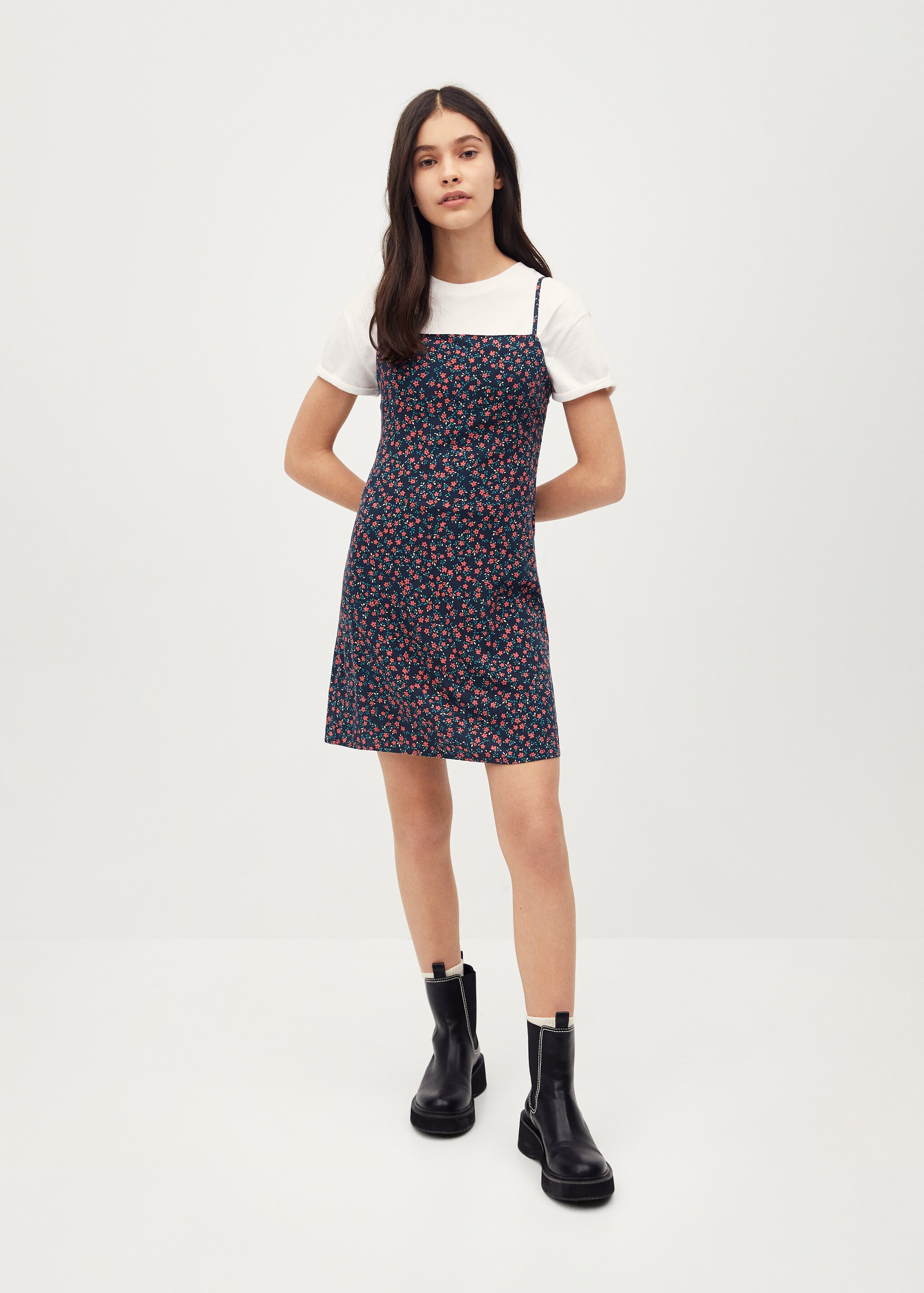 Printed strap dress - General plane