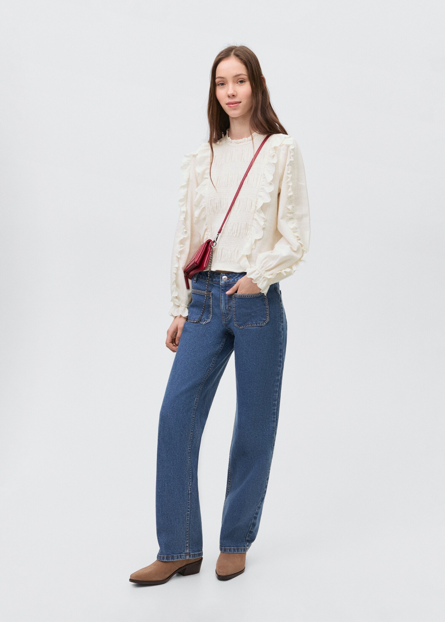 Blouse froncée volants - Plan général