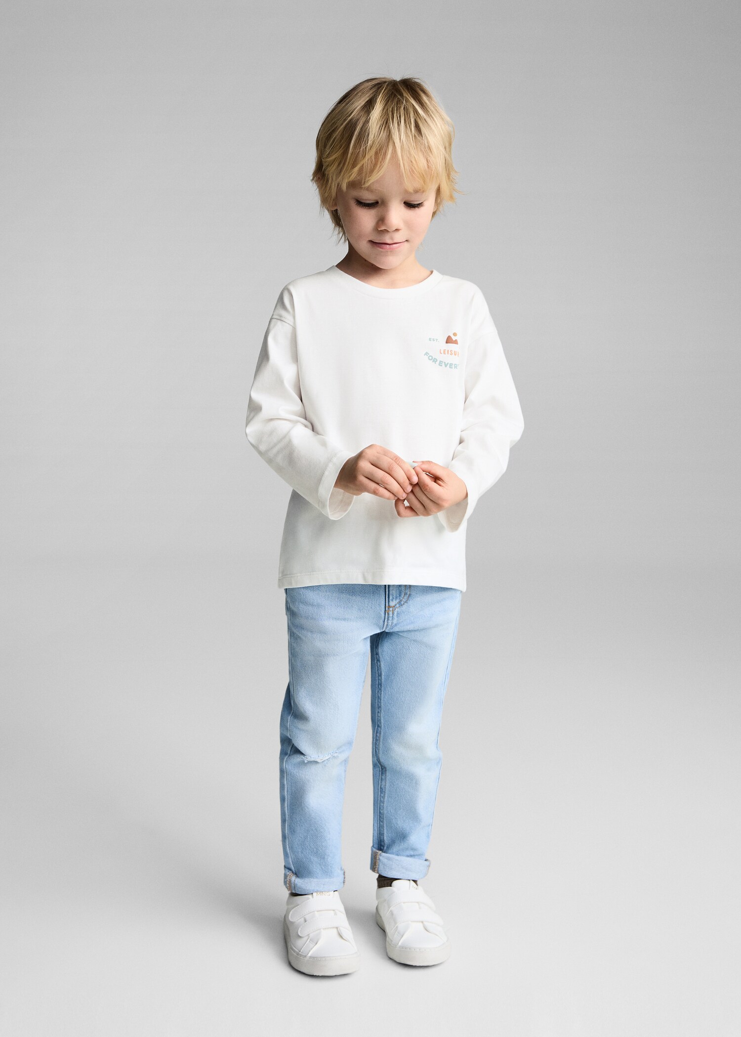 Bedrucktes Baumwoll-T-Shirt - Allgemeine Ansicht