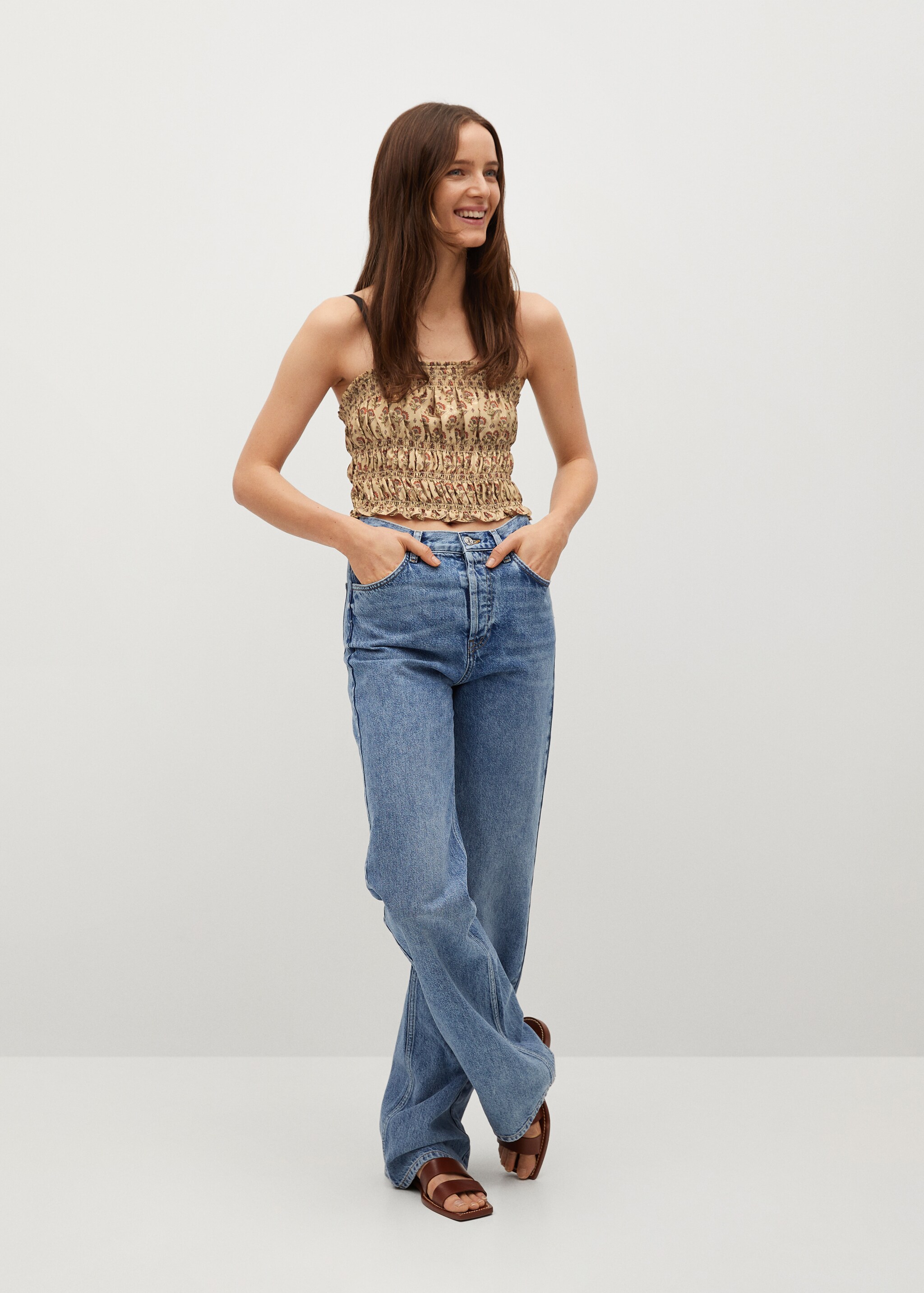 Print ruched top - General plane