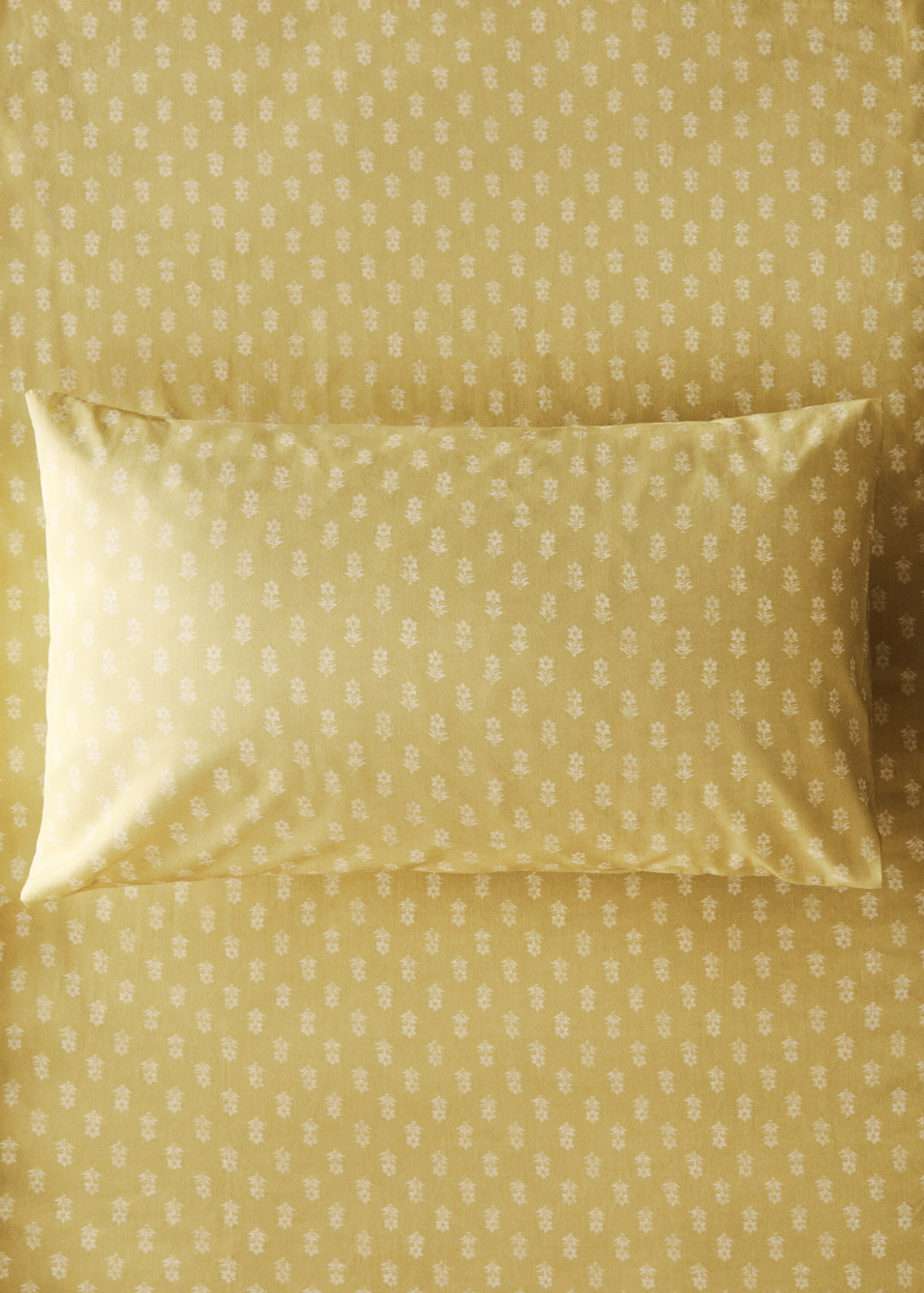 Children’s cotton percale pillowcase with small flowers 30x50 cm - General plane, Pink. Ref: 87094085-00.