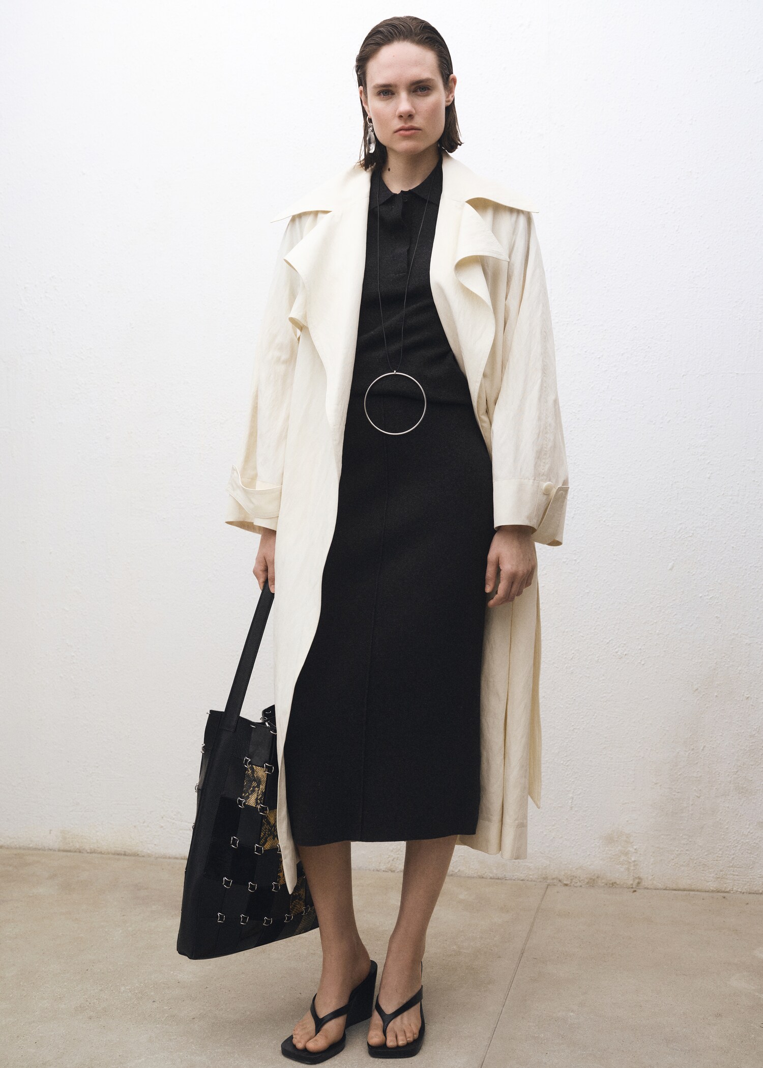Wool-blend midi-skirt - General plane