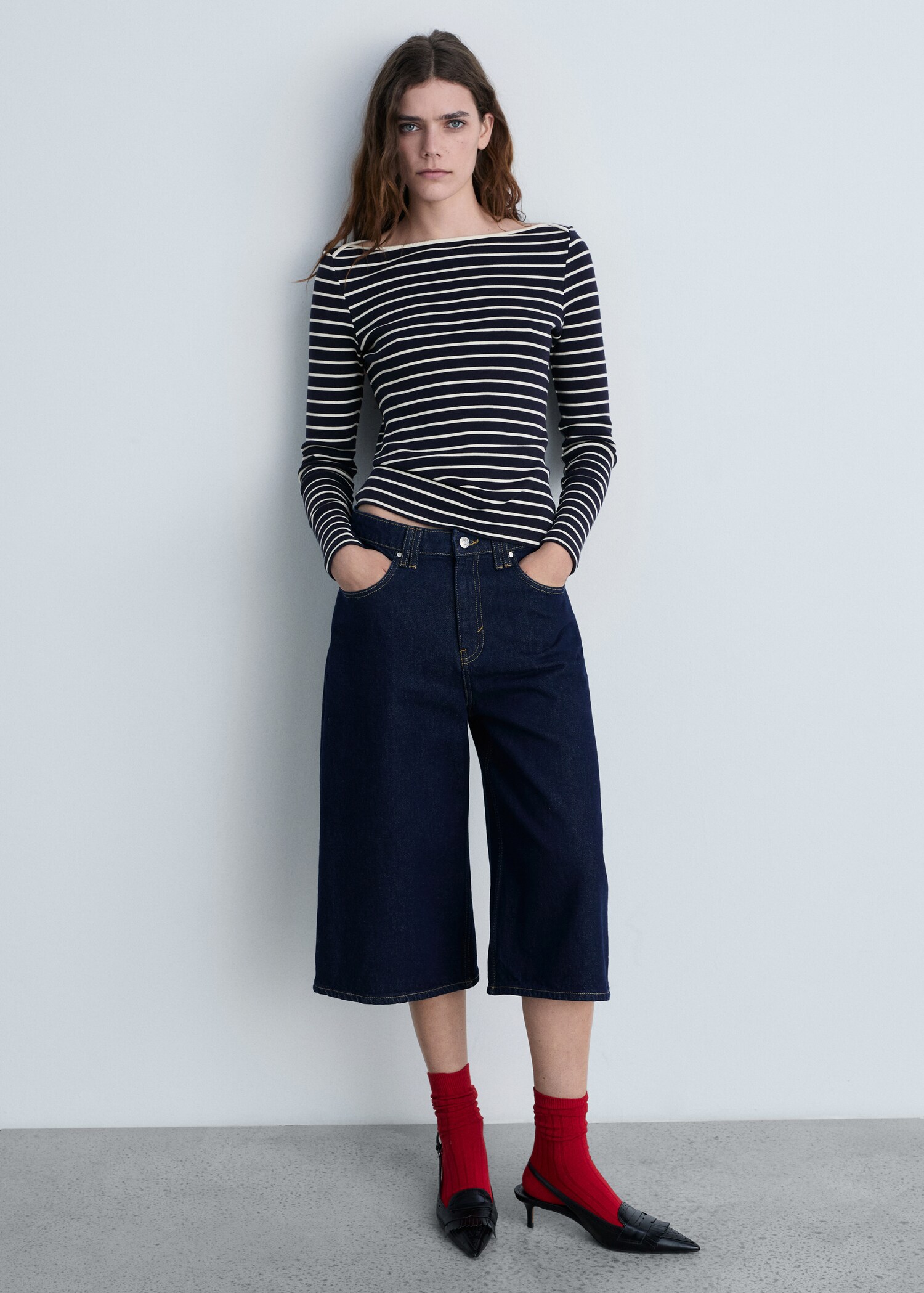 Striped boat-neck t-shirt - General plane