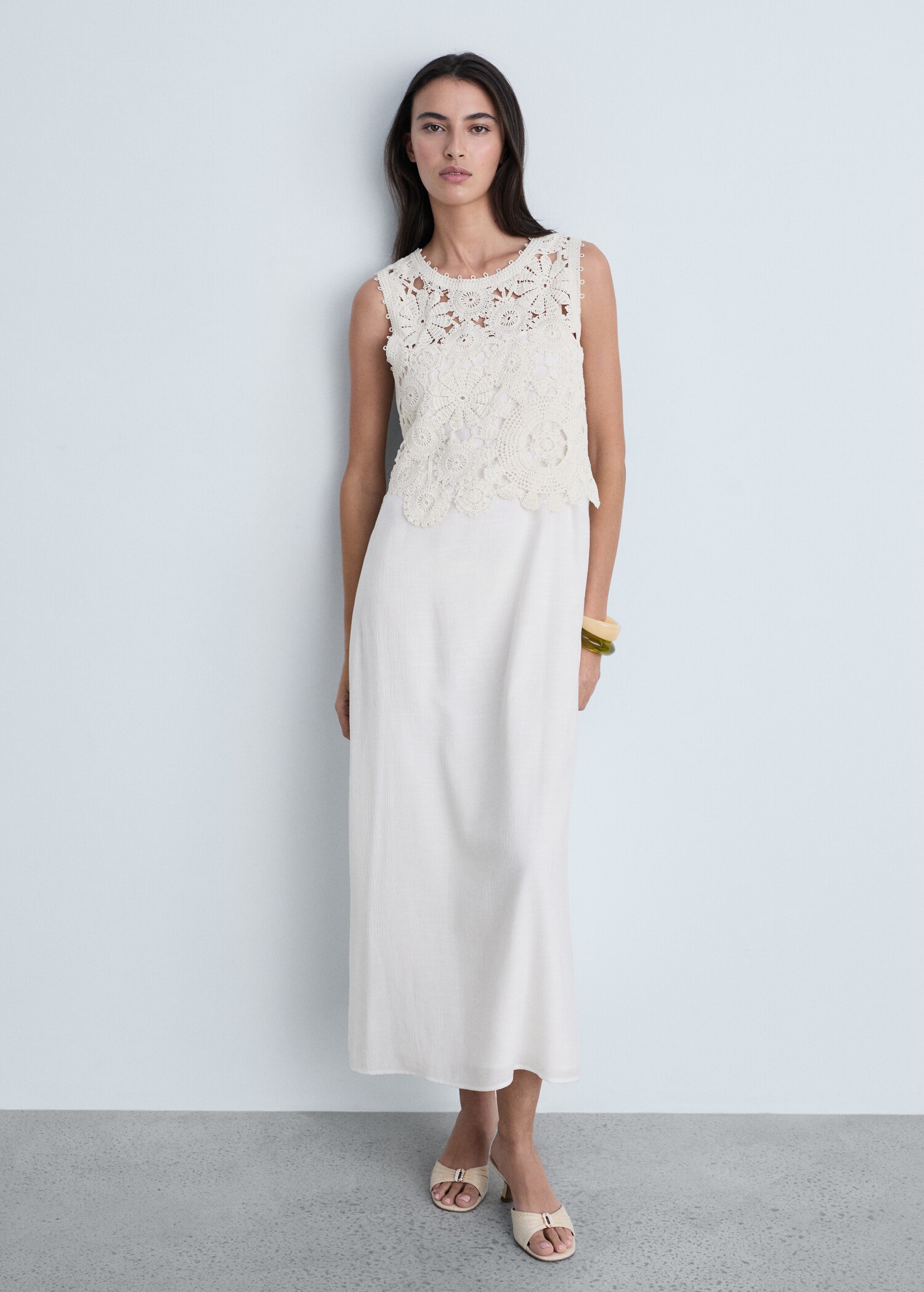 Midikleid mit Oberteil in Häkel-Optik - Allgemeine Ansicht