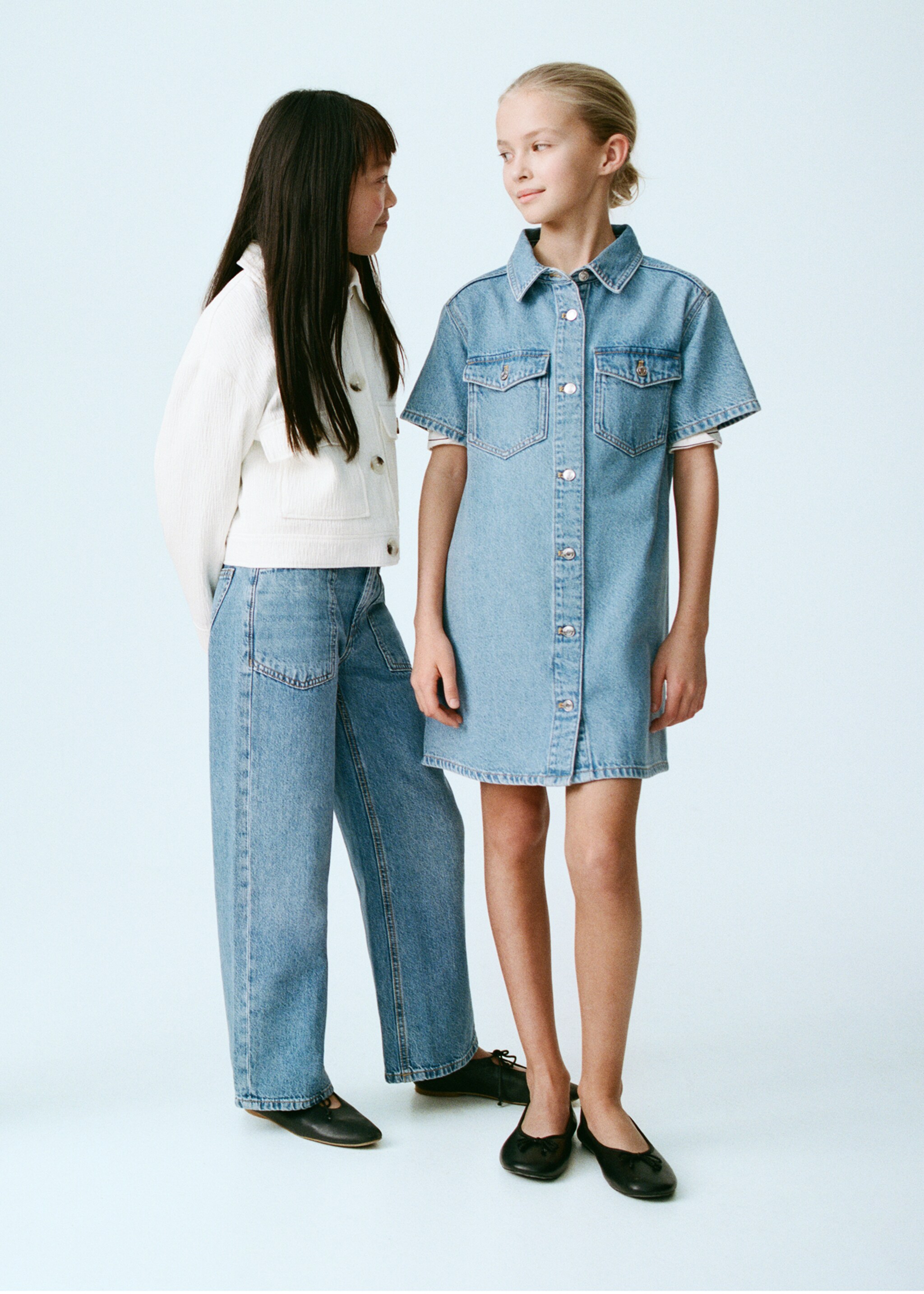 High-rise wideleg jeans - General plane, Medium Blue. Ref: 87094790-00.