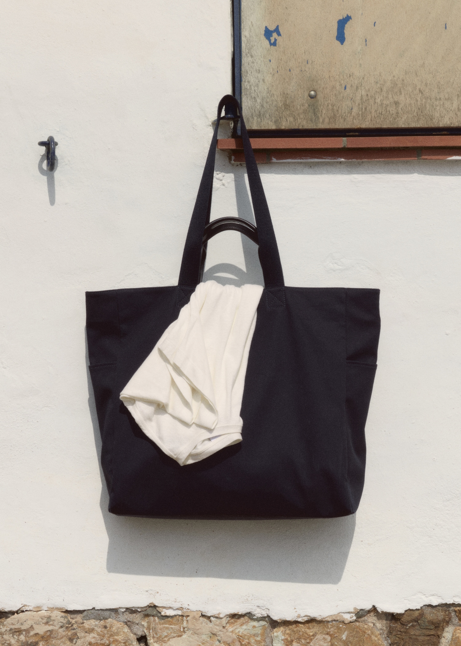 Cotton tote bag with pockets - General plane