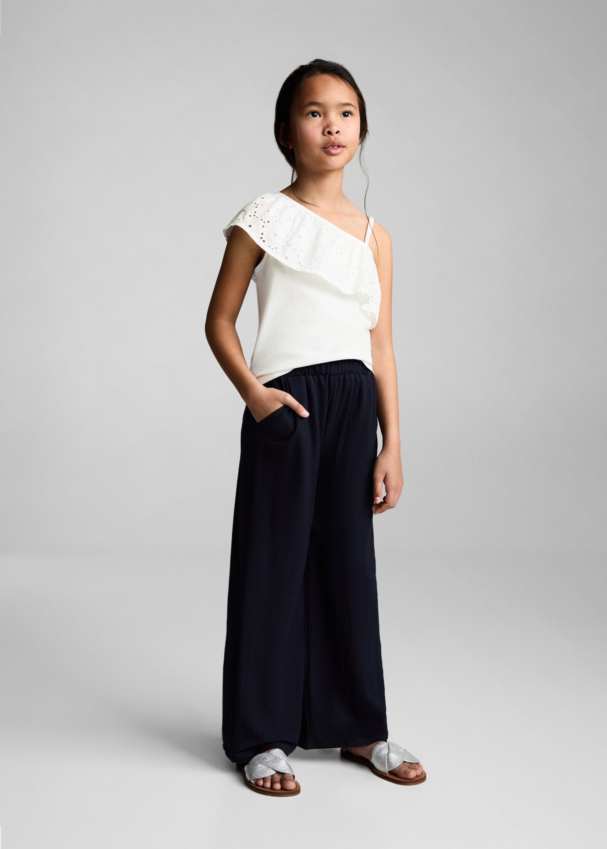 Fluid culotte trousers - General plane, Dark Navy. Ref: 87094808-00.