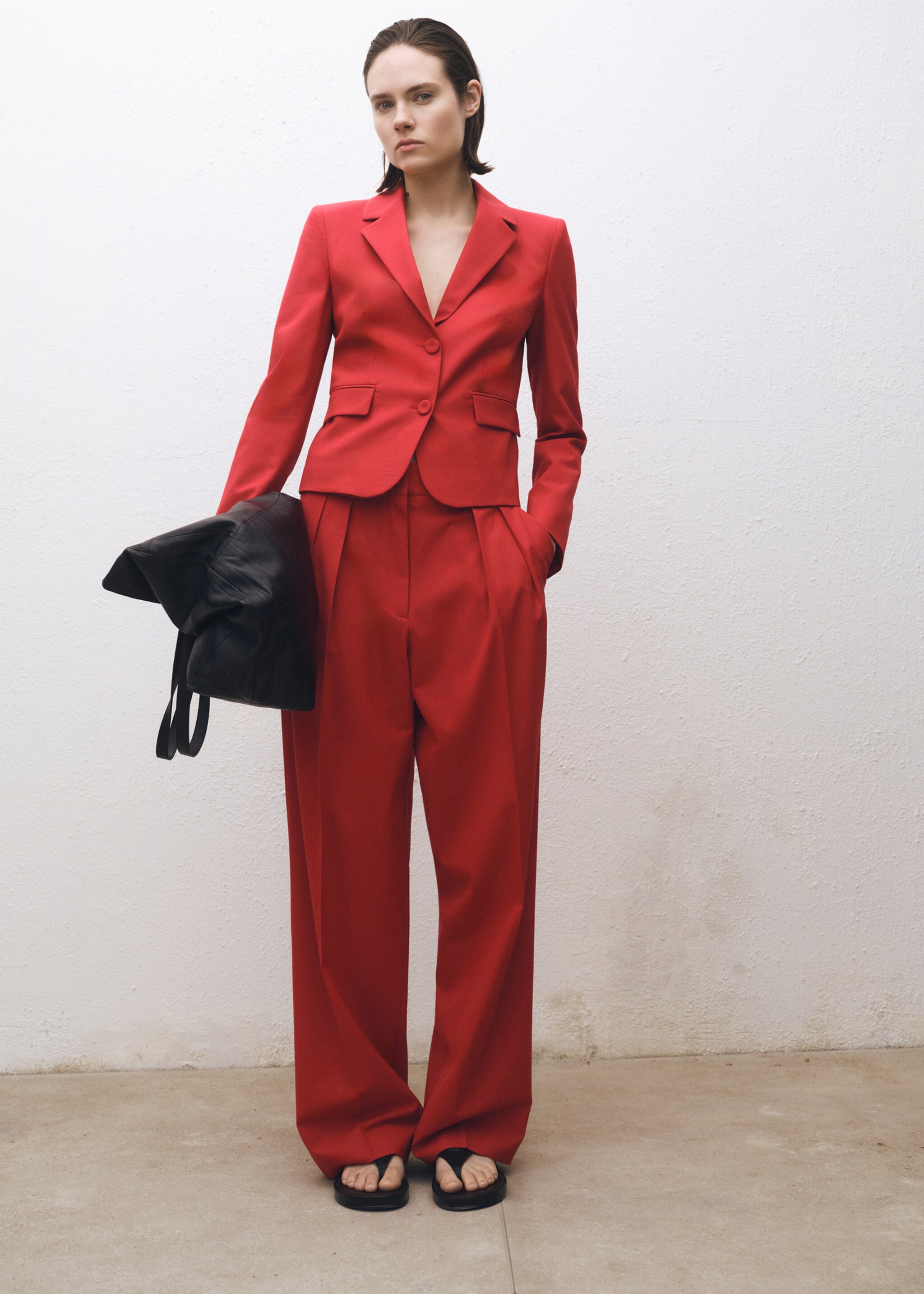 Wool-blend suit blazer - General plane, Red. Ref: 87094811-00.