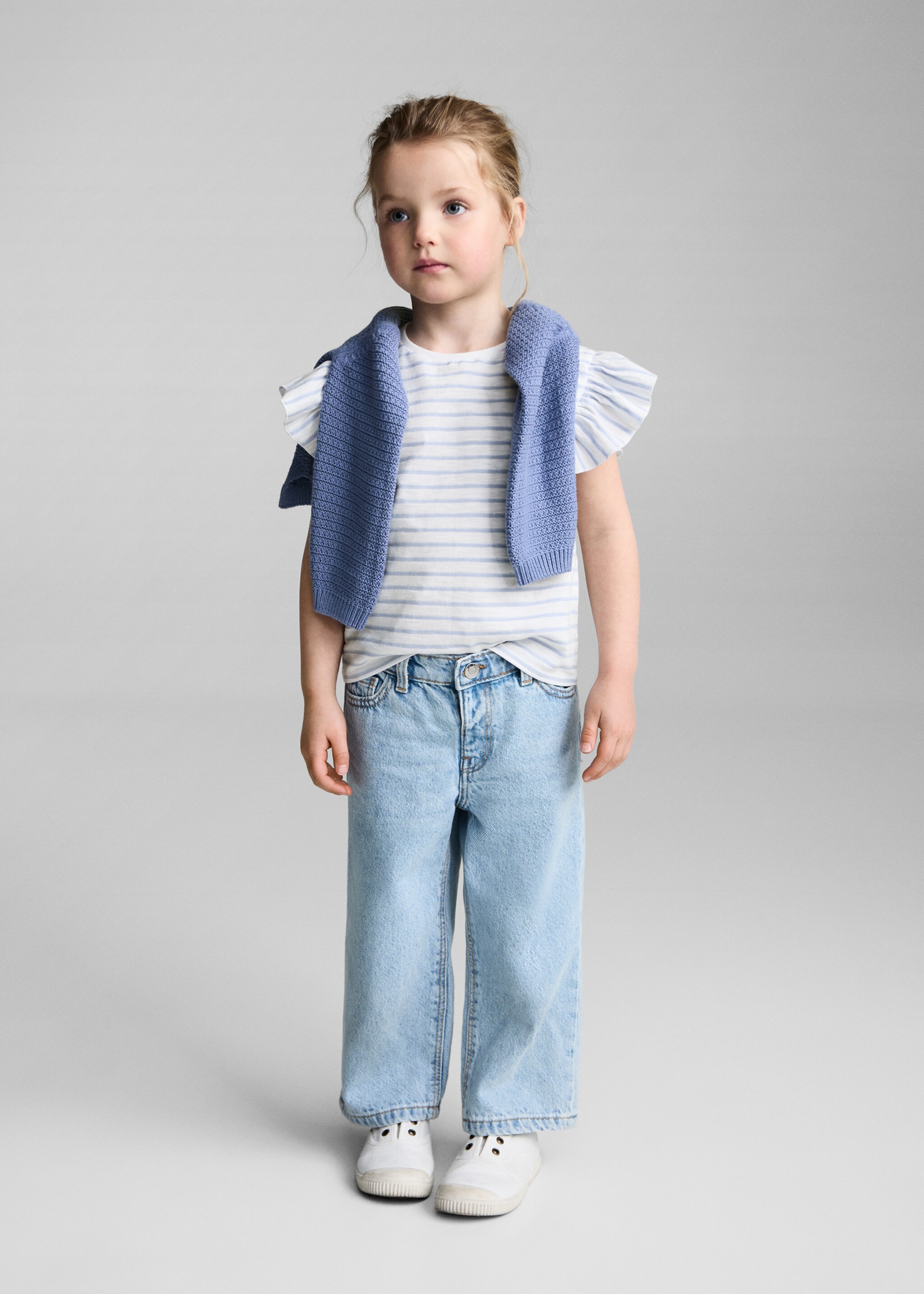 100% cotton striped t-shirt - General plane, Off White. Ref: 87095137-00.