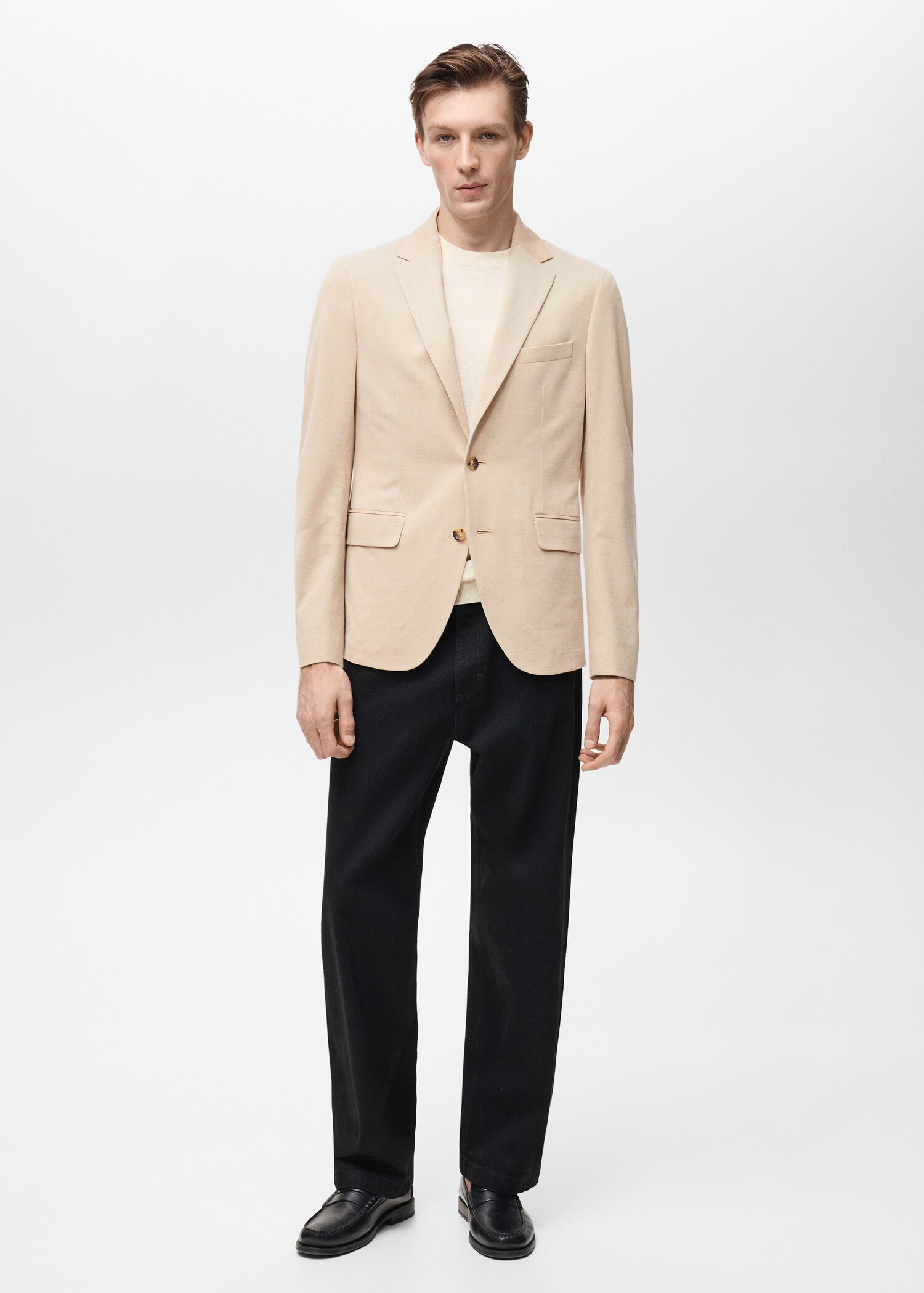 Verner slim-fit cotton jacket - General plane