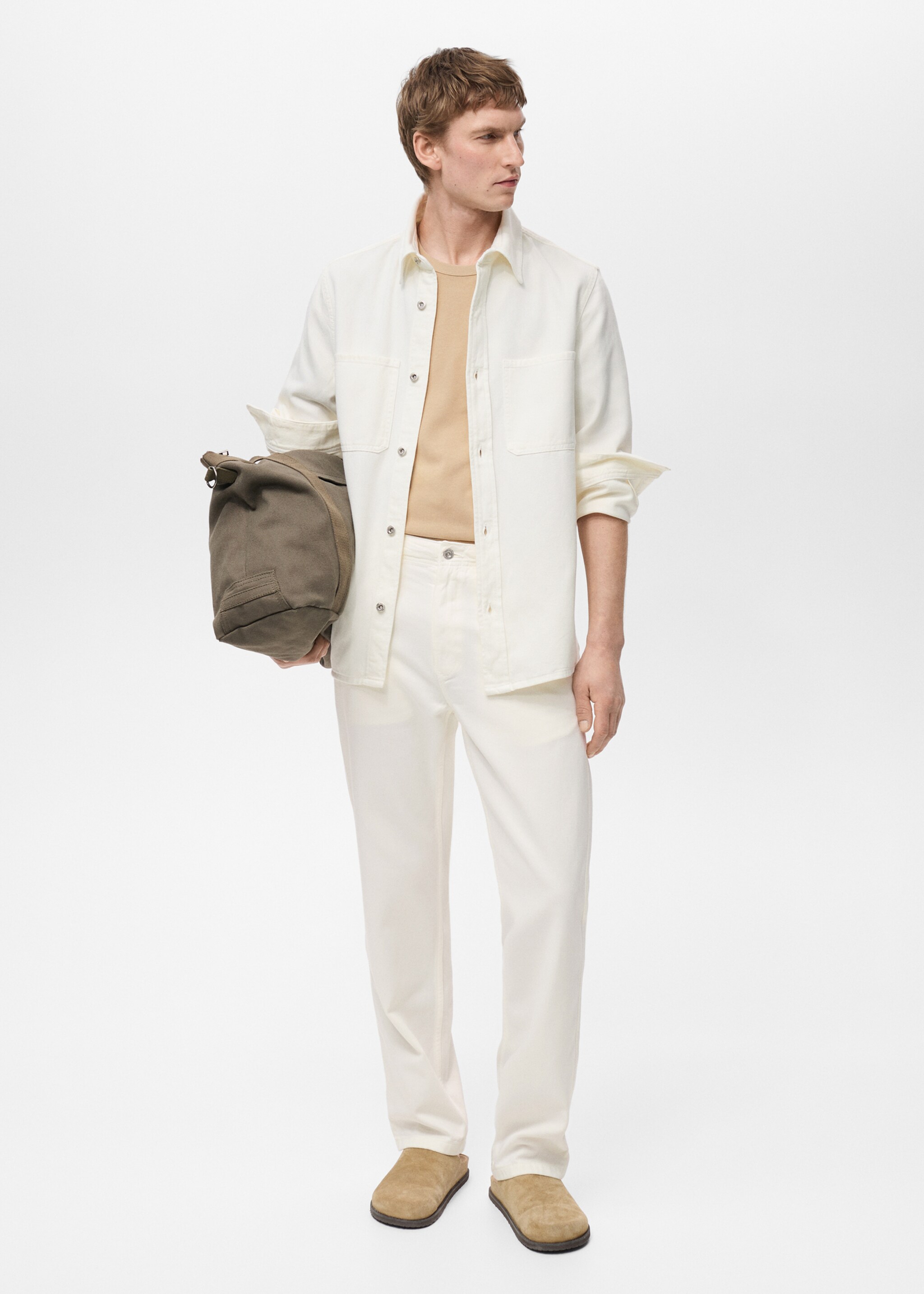 Jeans lyocell regular fit - Allgemeine Ansicht, Cremeweiß. Ref: 87095929-00.