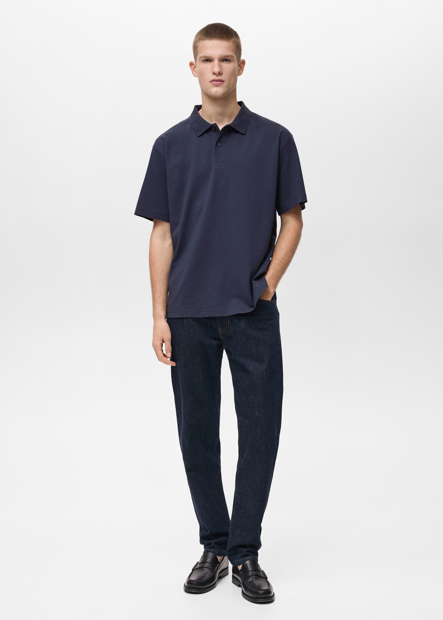 Πόλο βαμβάκι πικέ χαλαρή εφαρμογή - Γενικό πλάνο