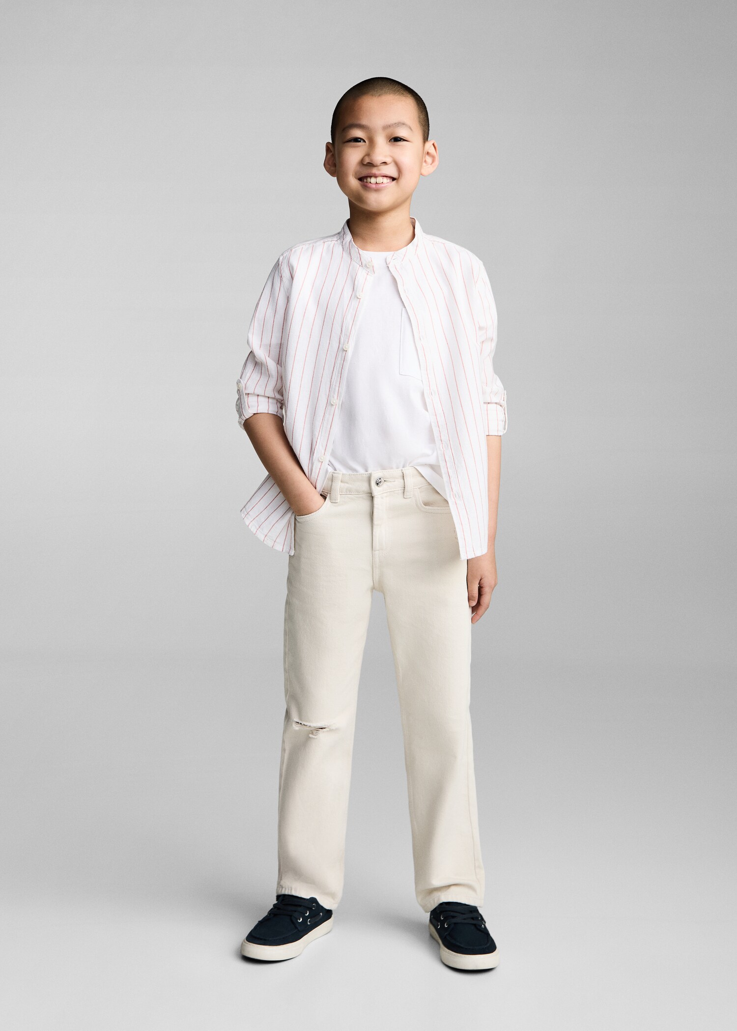 Camisa cuello mao rayas - Plano general