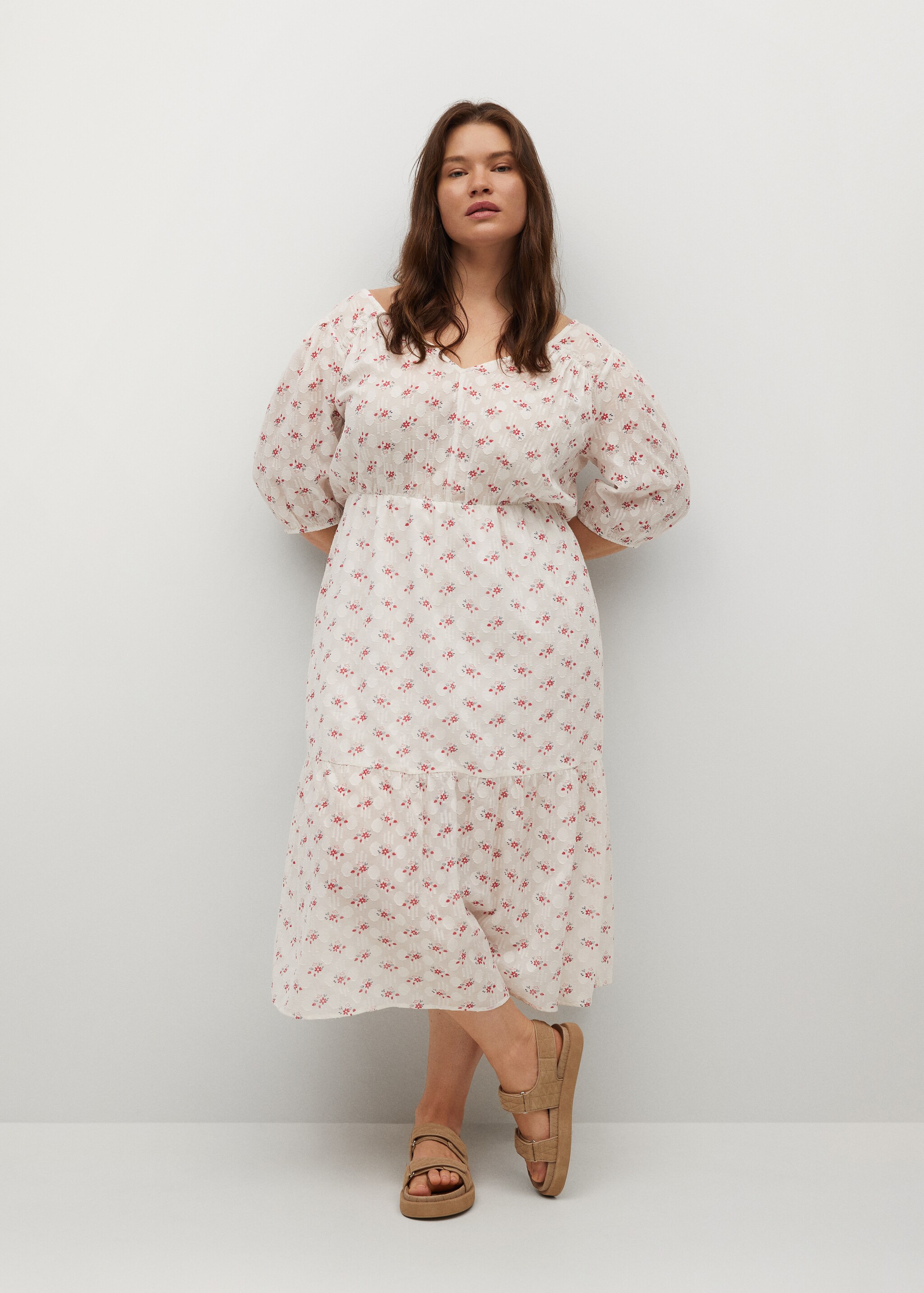 Vestido estampado textura - Plano general