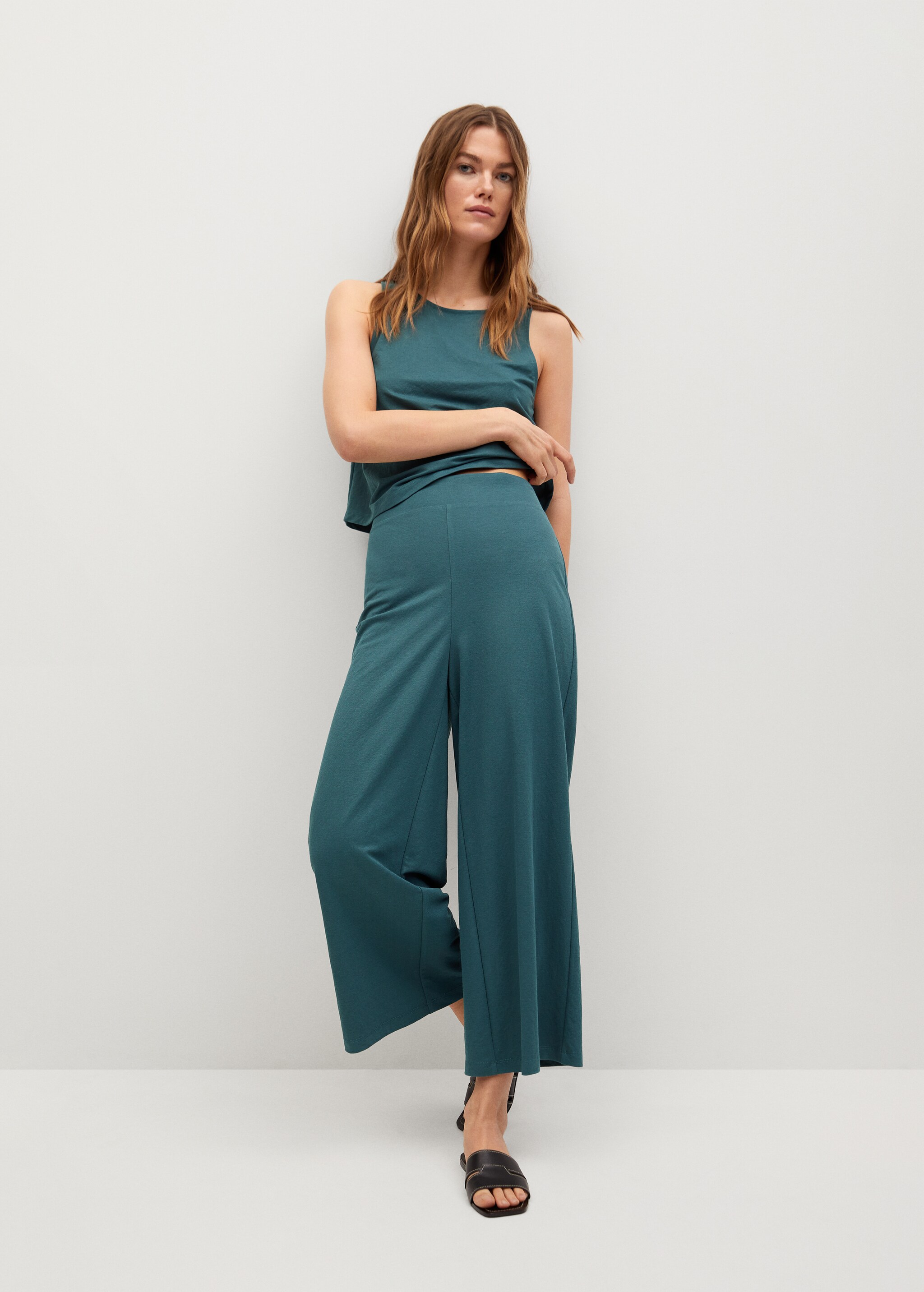 Splývavé kalhoty culottes - Celkový náhled